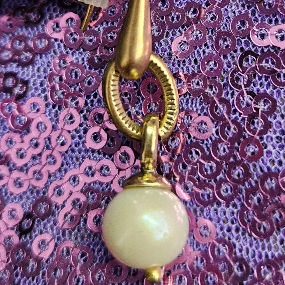 Beautiful Antique Pearl Gold Earrings