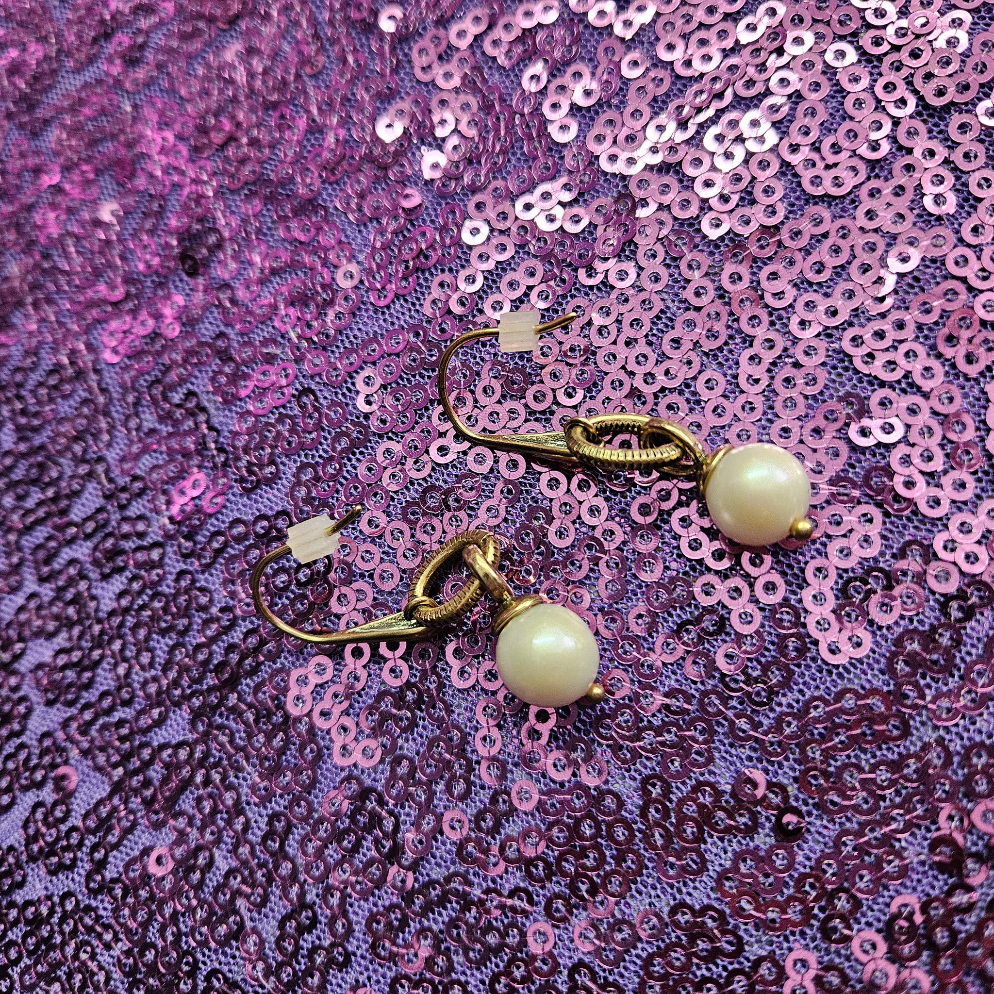 Beautiful Antique Pearl Gold Earrings