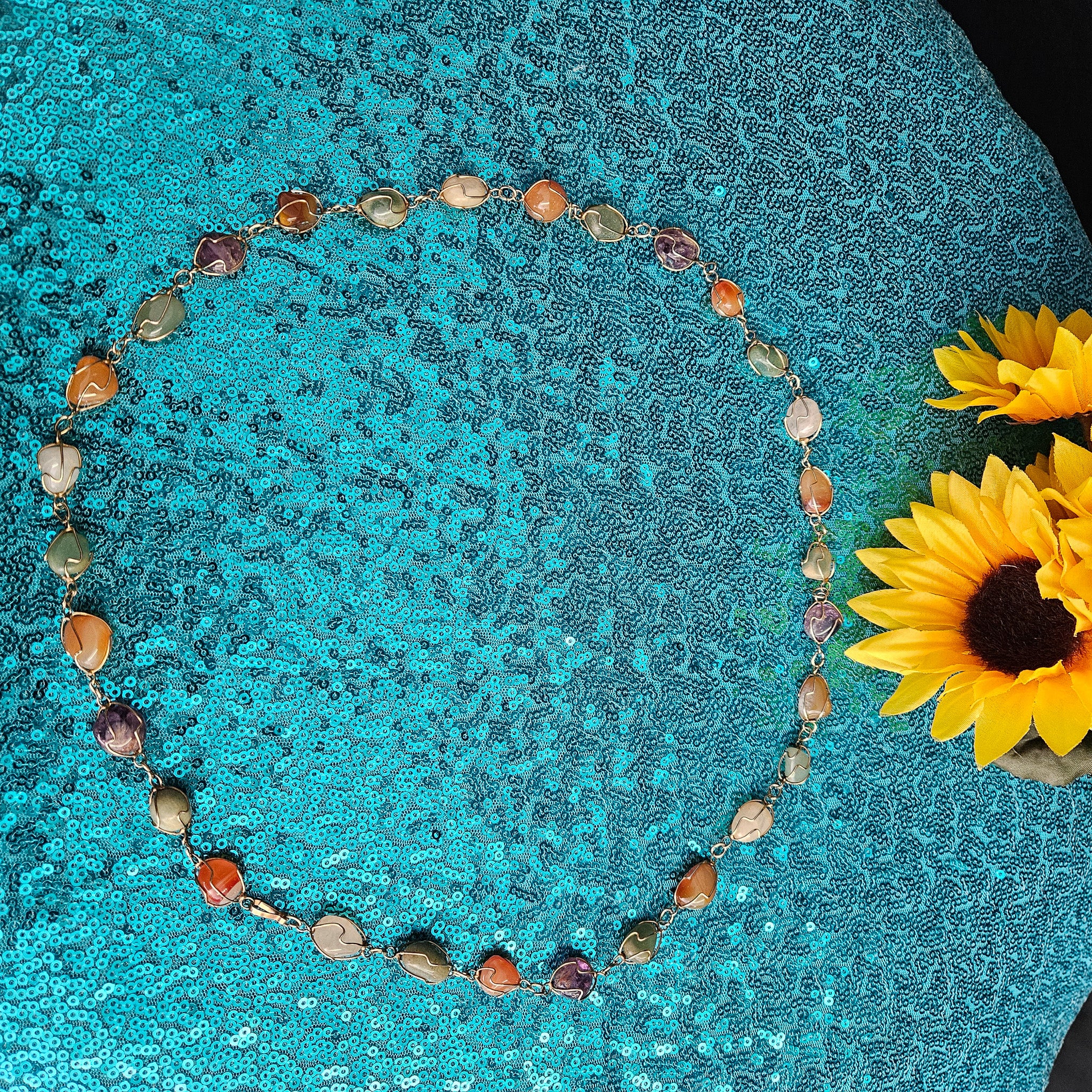 Multi-Colored Presious Stone Necklace