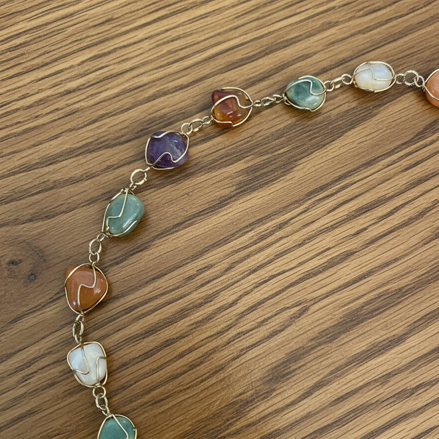Multi-Colored Presious Stone Necklace