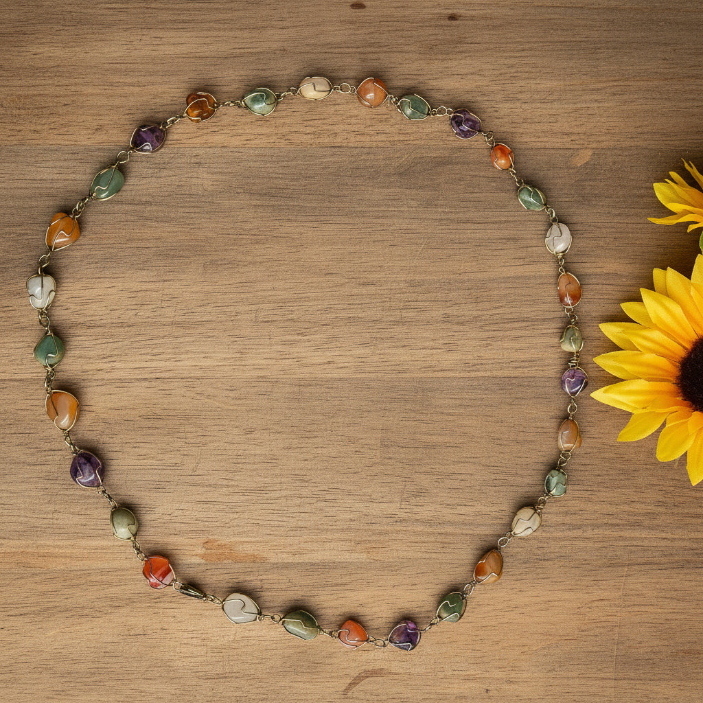 Multi-Colored Presious Stone Necklace