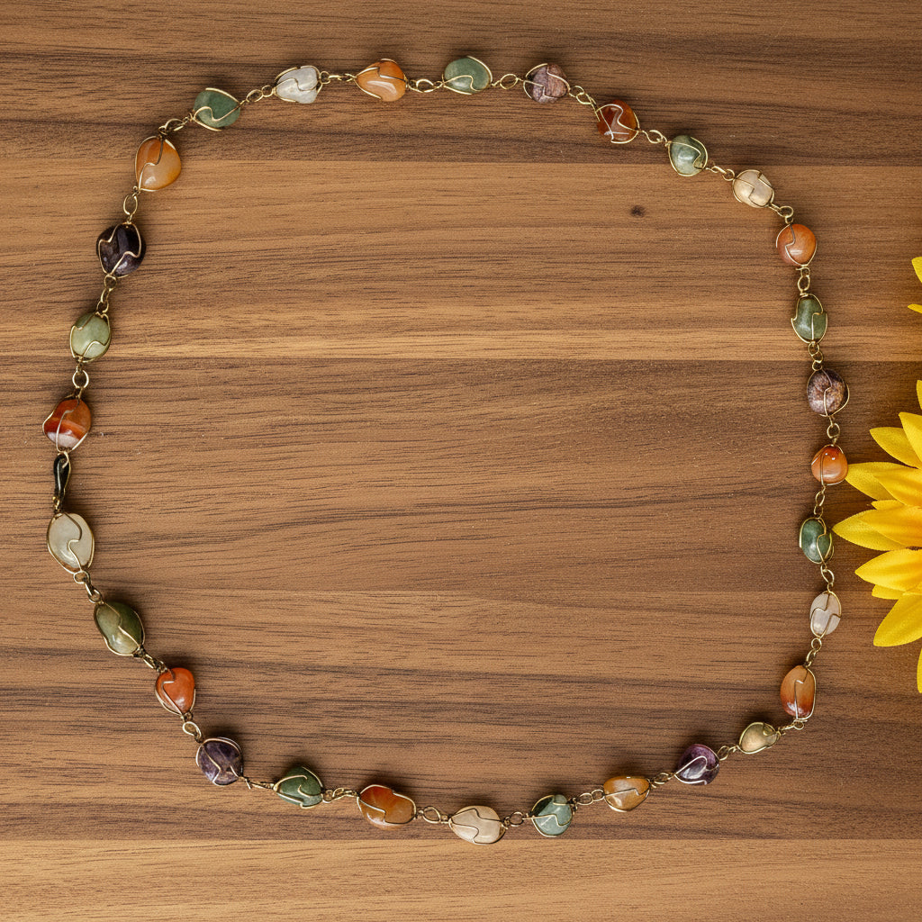 Multi-Colored Presious Stone Necklace