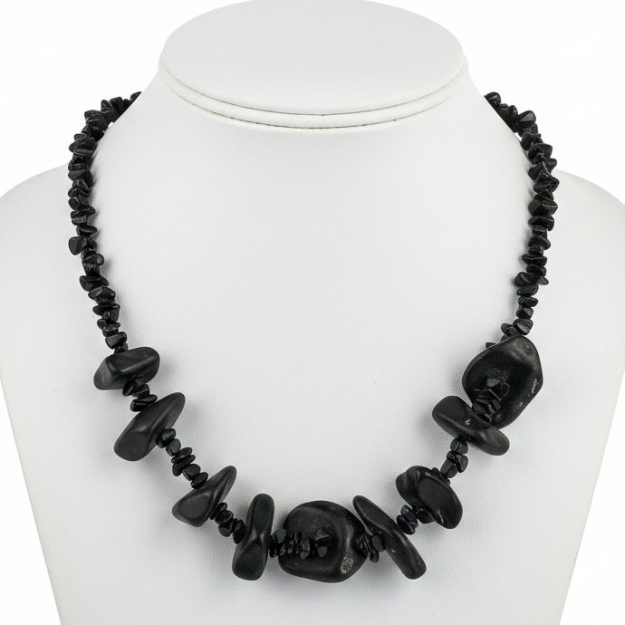 Onyx Stone Beaded Necklace