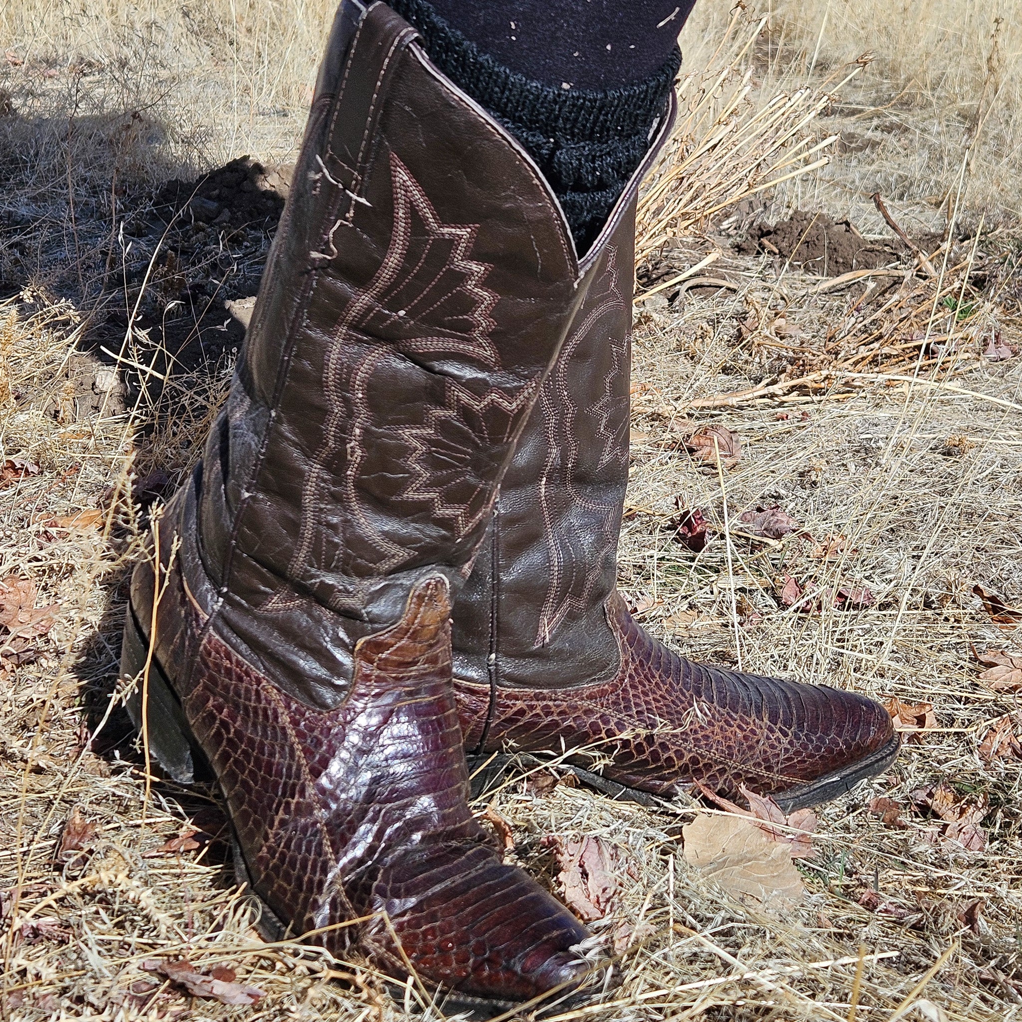 Hecho En Mexico Exotic Skins Handmade High Quality Size 9 1/2 Cowboy Boots
