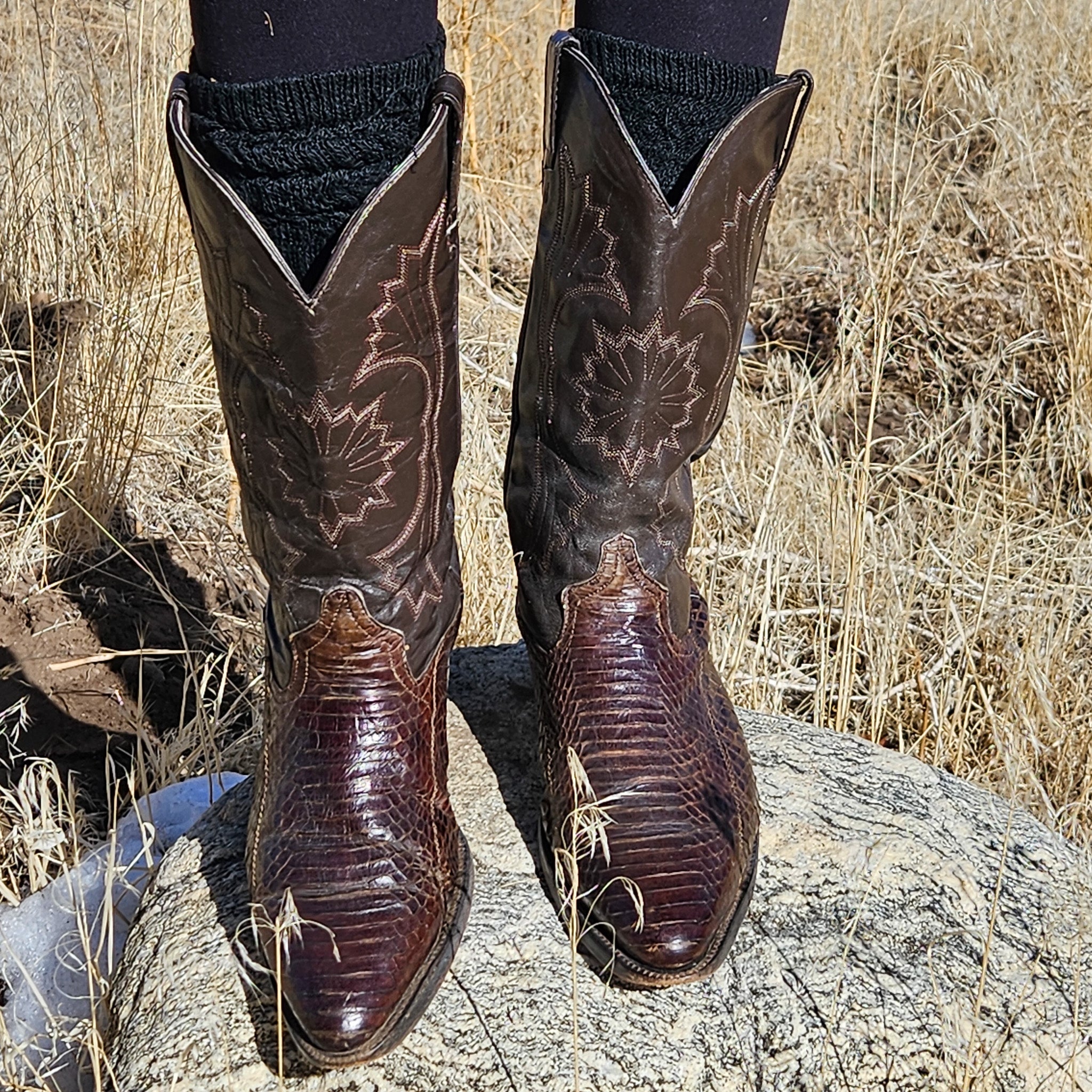 Hecho En Mexico Exotic Skins Handmade High Quality Size 9 1/2 Cowboy Boots