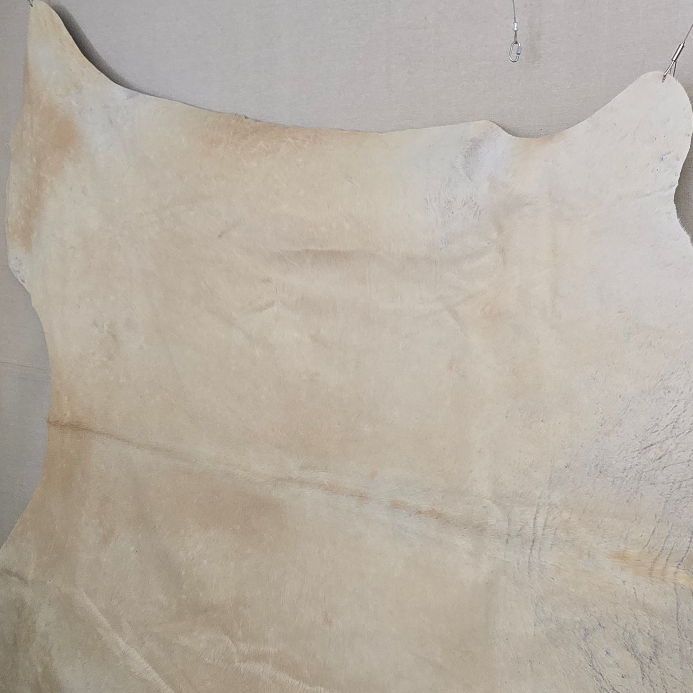 Elegant White Cowhide Crafted By Artisin in Brazil