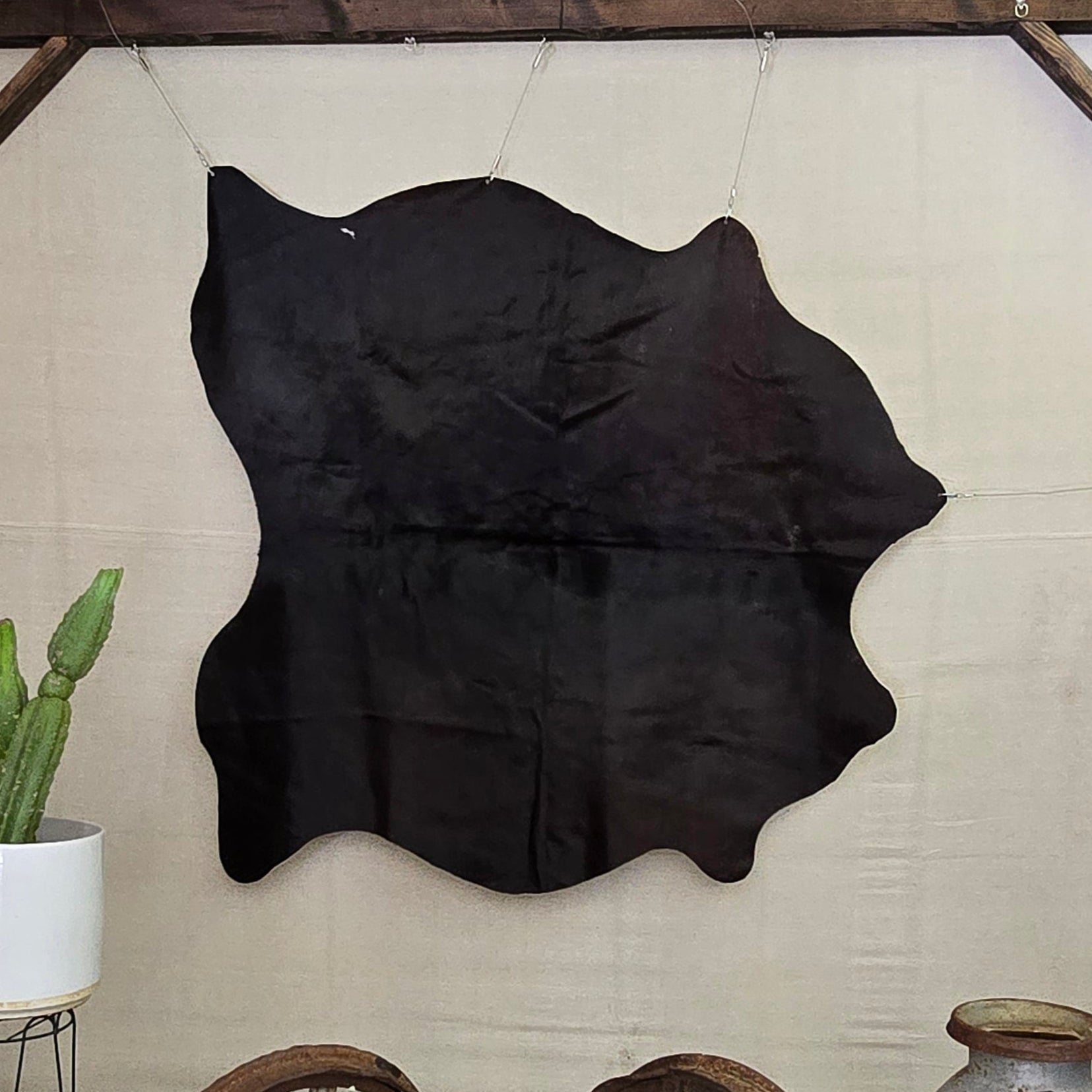 Radiant Black Cowhide Crafted by Artisans in Argentina