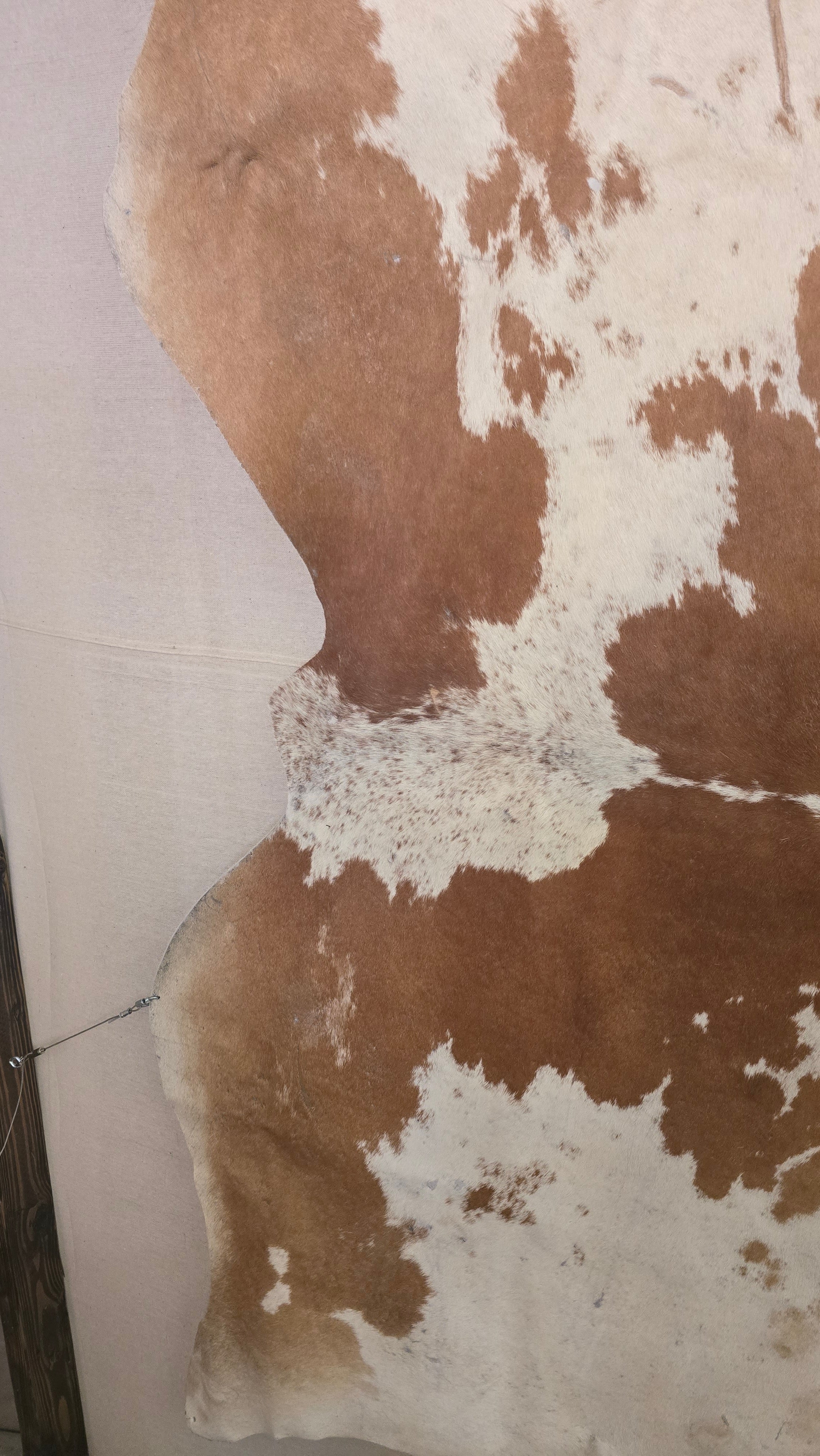 Natural Beige and White Cowhide Handcrafted in Brazil