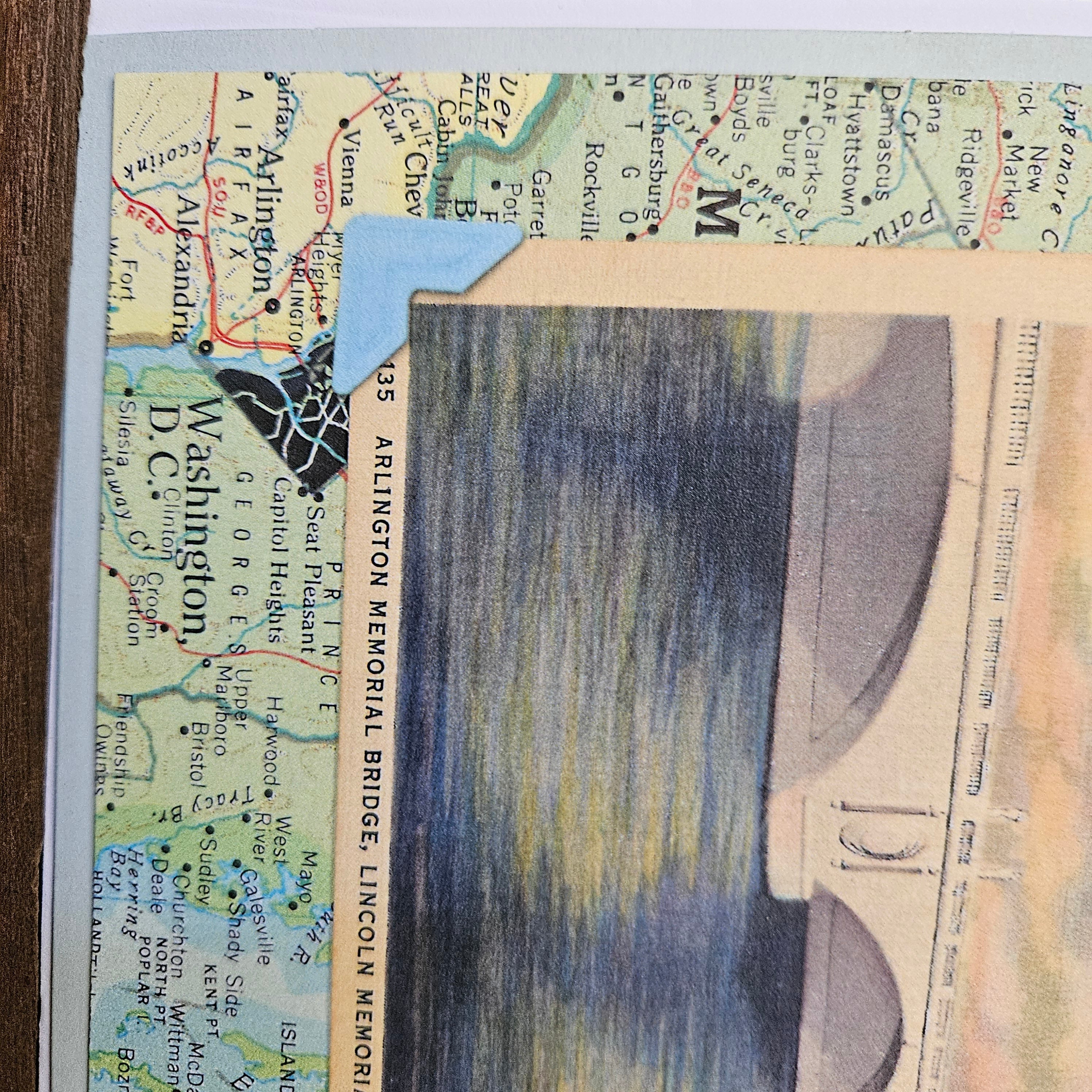 Beautifully Hand Crafted Custom Created Greeting Card Series by Diane Stegman "Arlington Memorial Bridge"