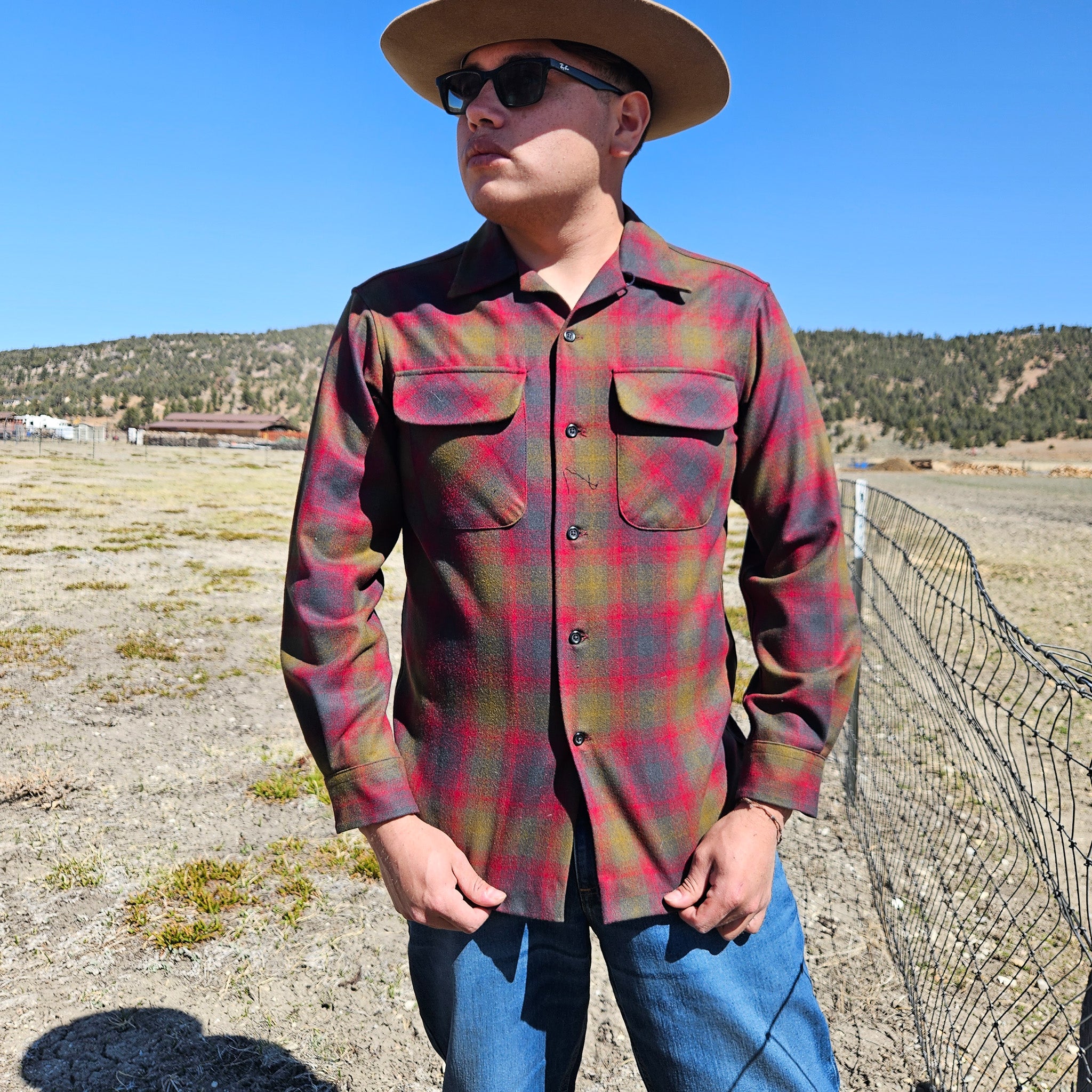 Pendleton Wool Flannel Board Shirt Size Small