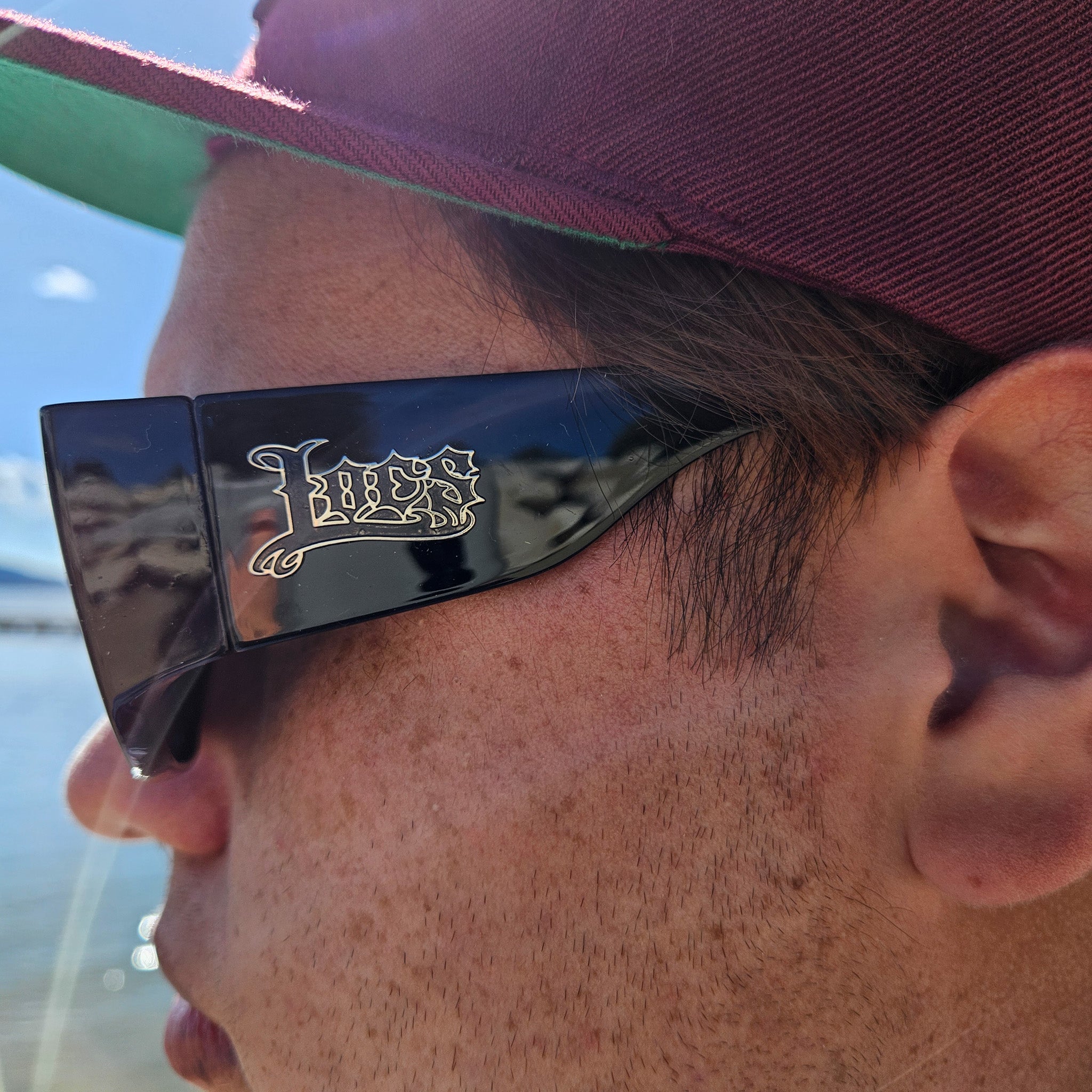 Locs OG Sunglasses Square Rectangular Black Frame
