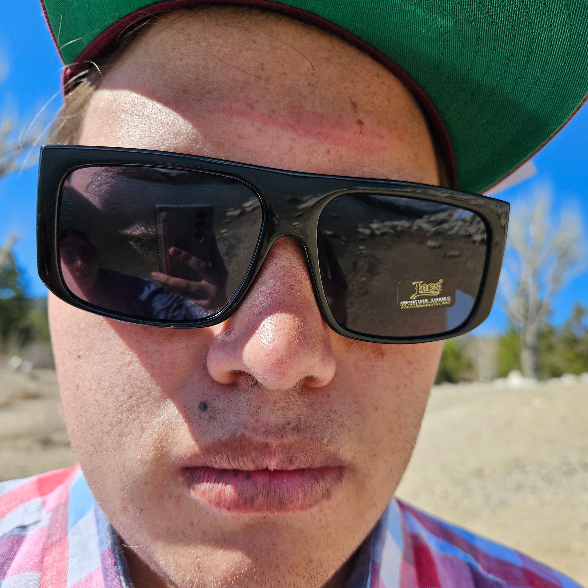 Locs OG Sunglasses Square Rectangular Black Frame