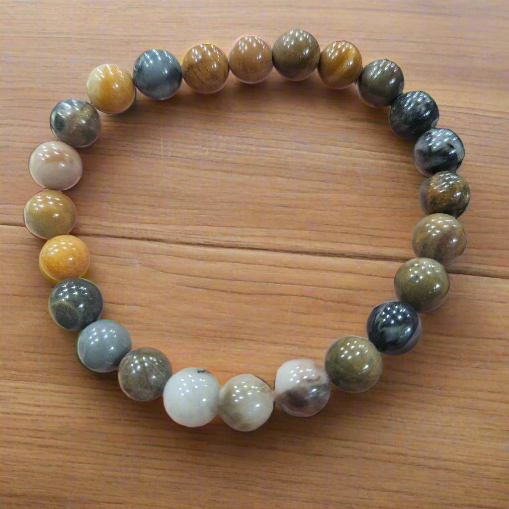 Jasper Stone Bead Stretchy Bracelet