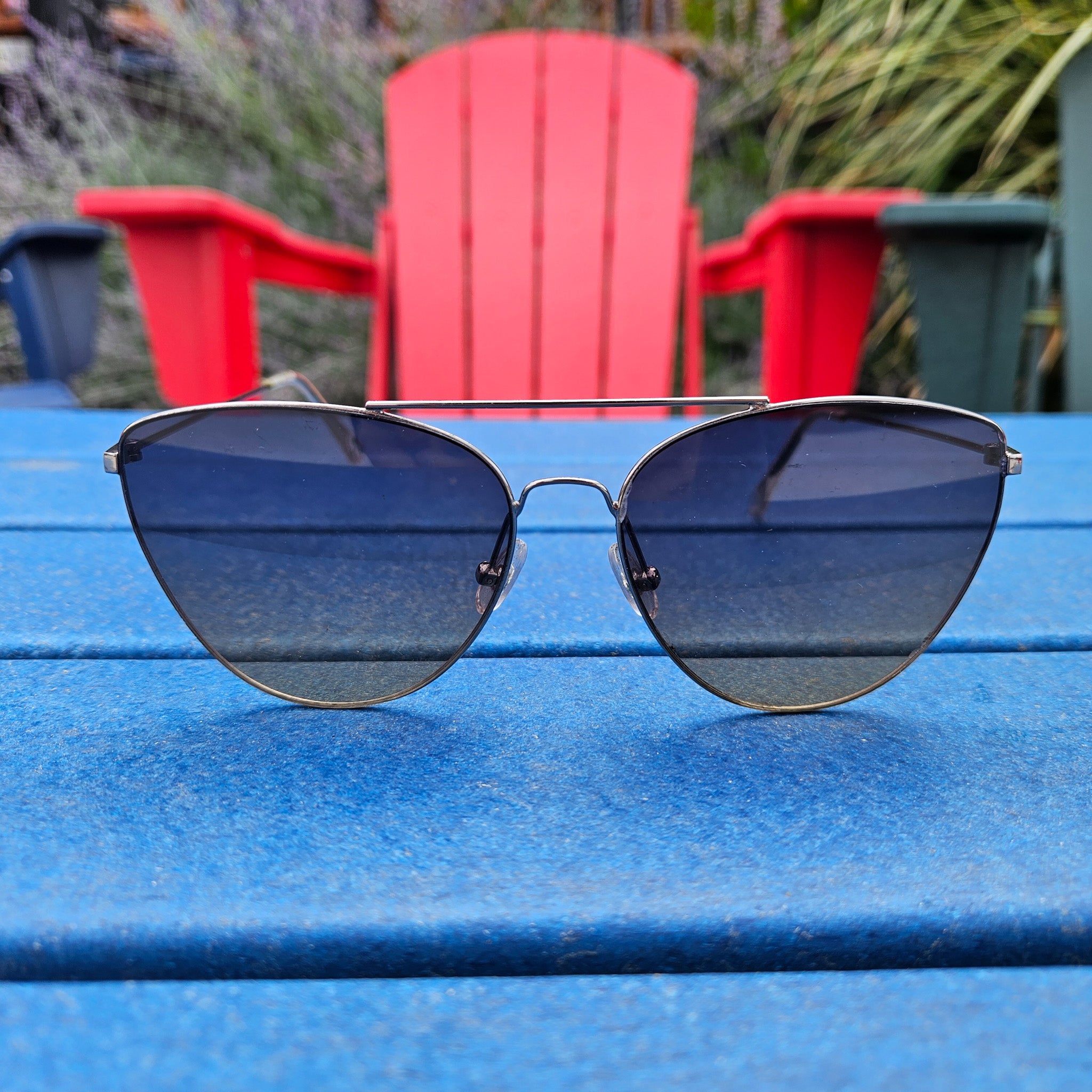 Foster Grant Silver Cat-Eye Sunglasses