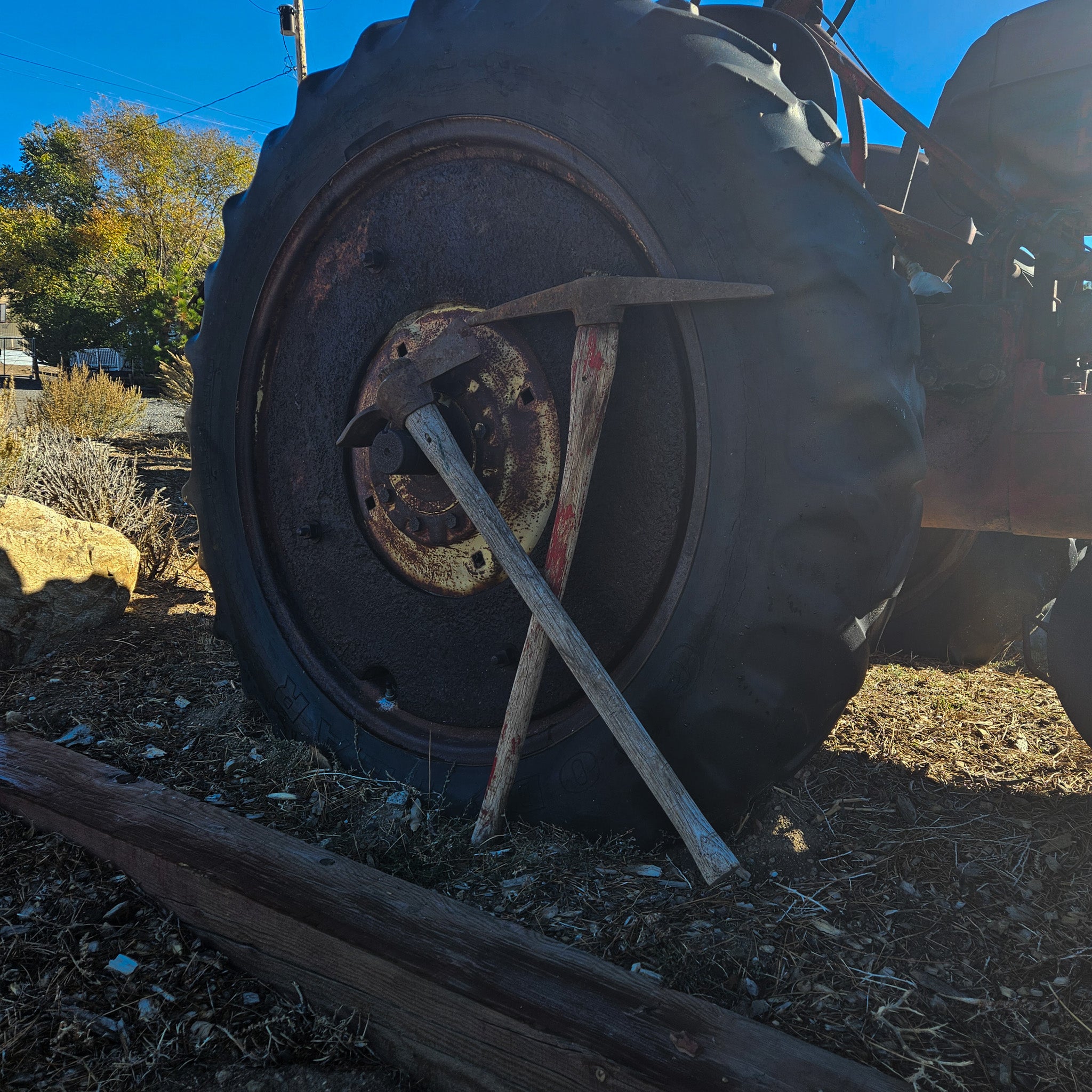 Vintage Gold Mining Pickaxe and Hammer Set