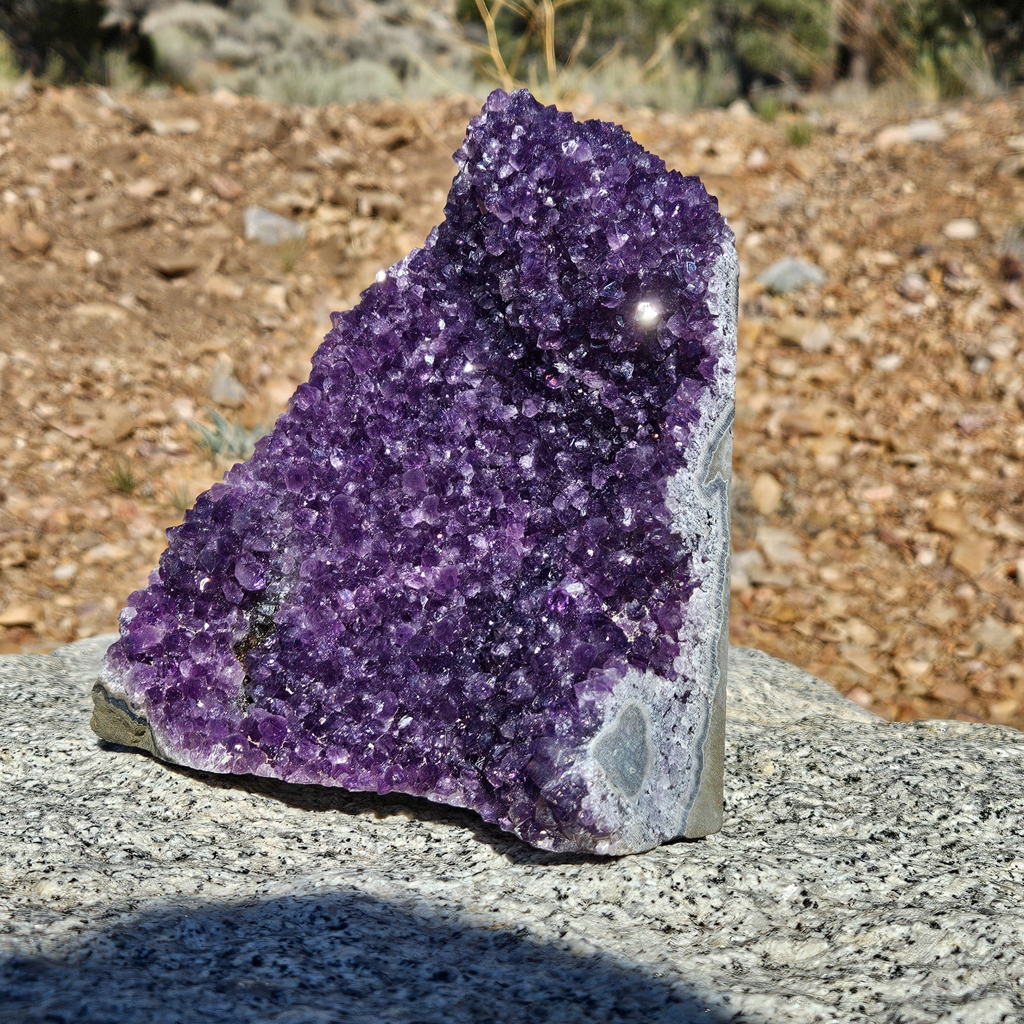 Beautiful Deep Purple Amethyst Crystal Cluster Geode
