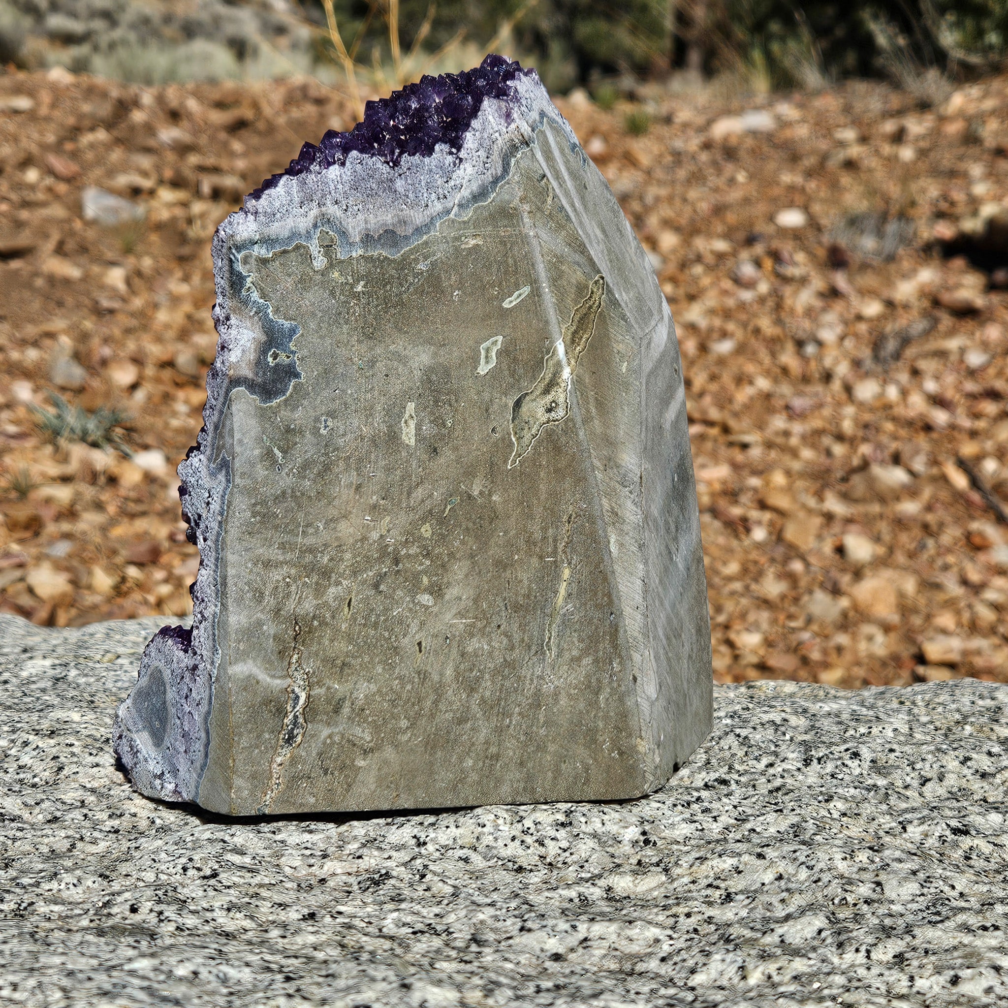 Beautiful Deep Purple Amethyst Crystal Cluster Geode