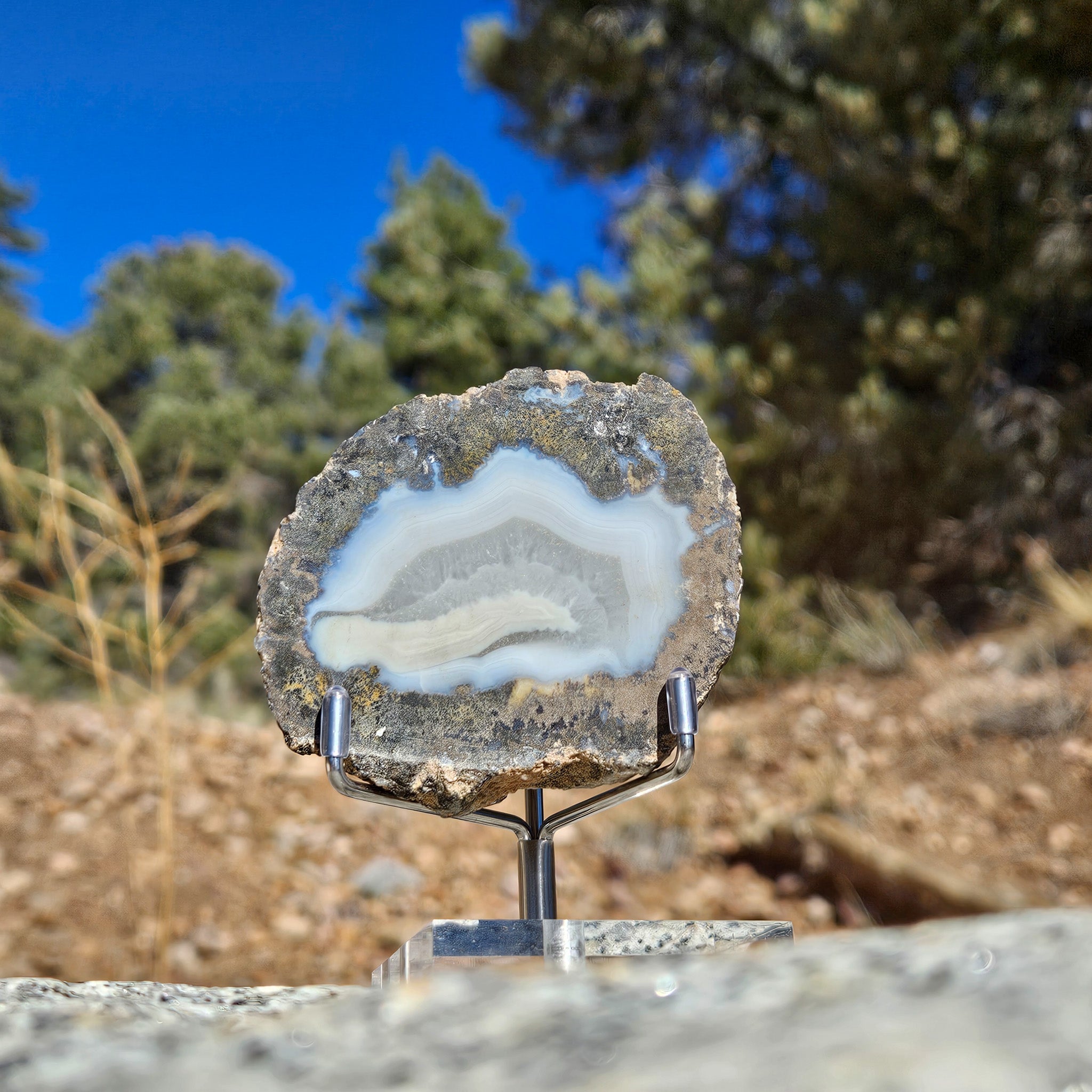Stunning Blue Agate Geode