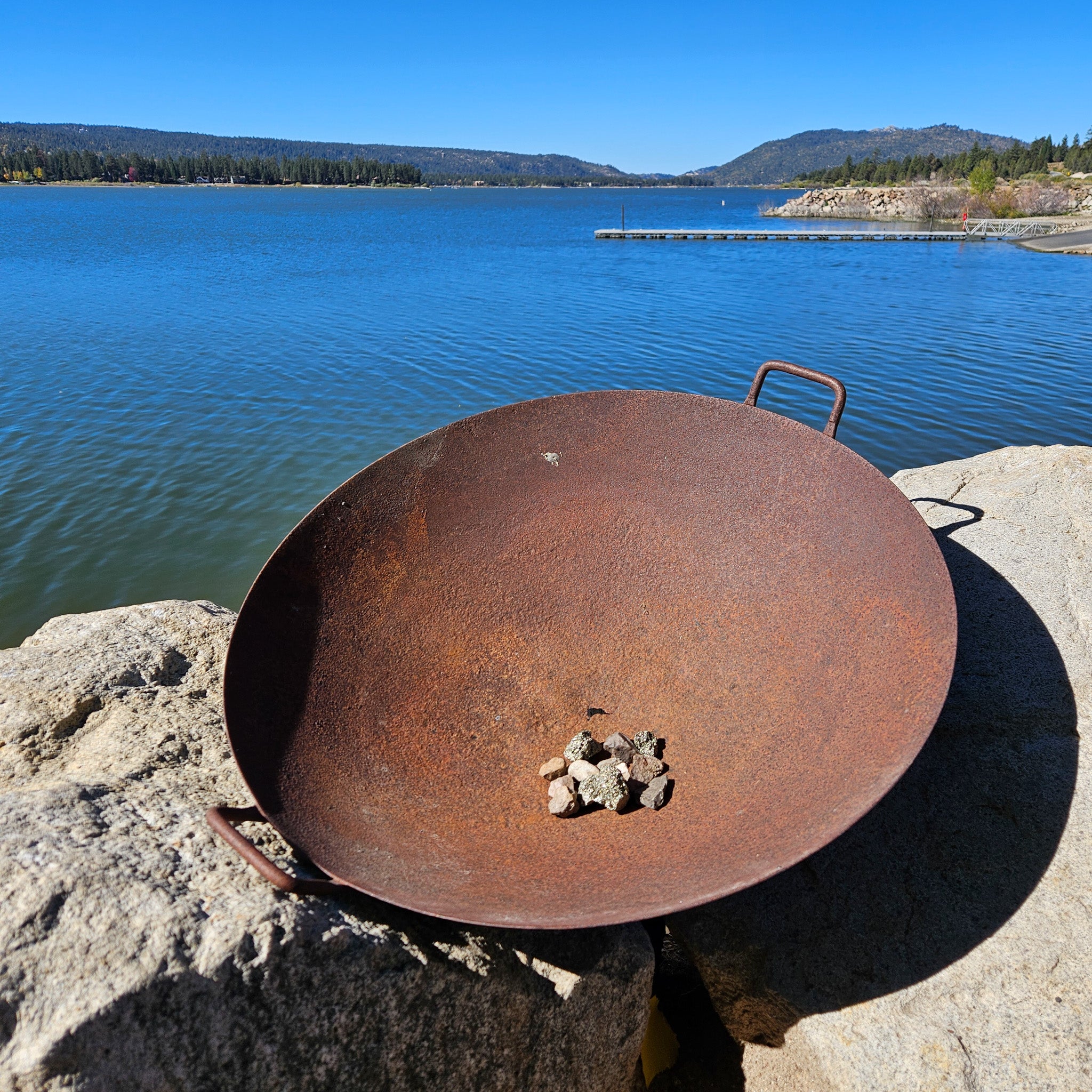 Large Antique Metal Gold Mining Pan