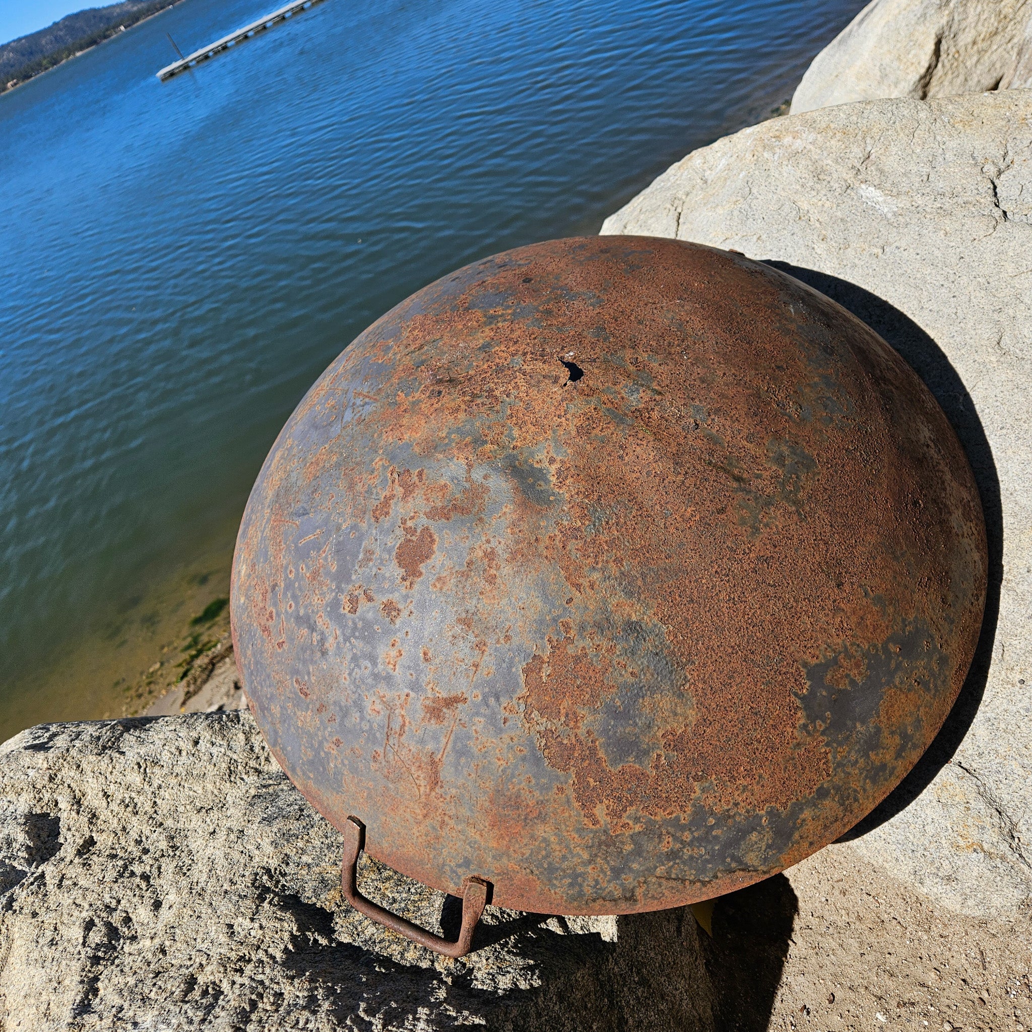 Large Antique Metal Gold Mining Pan