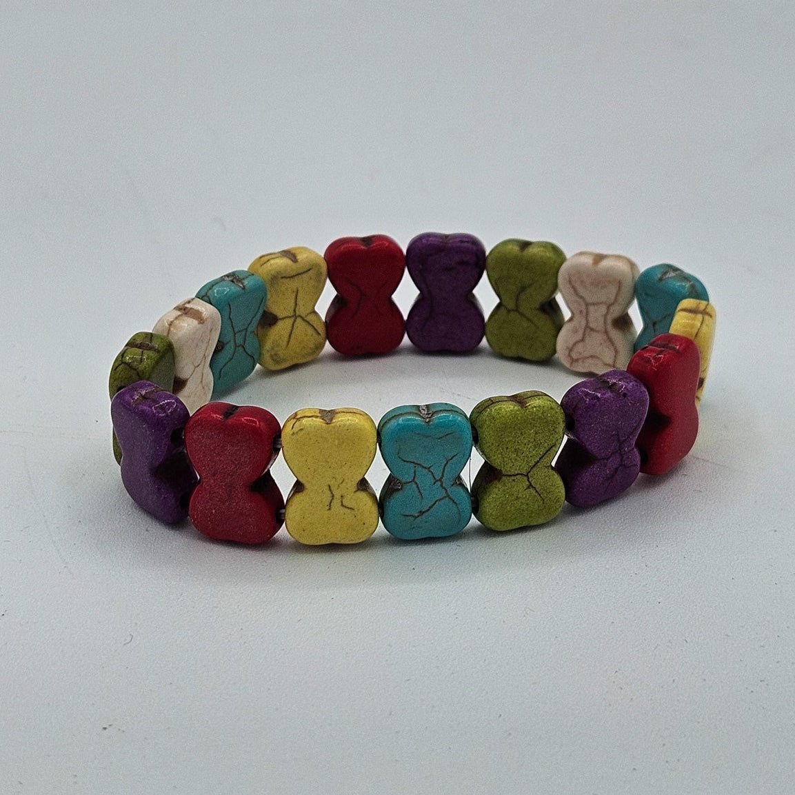 Rainbow Howlite Stretch Bracelet