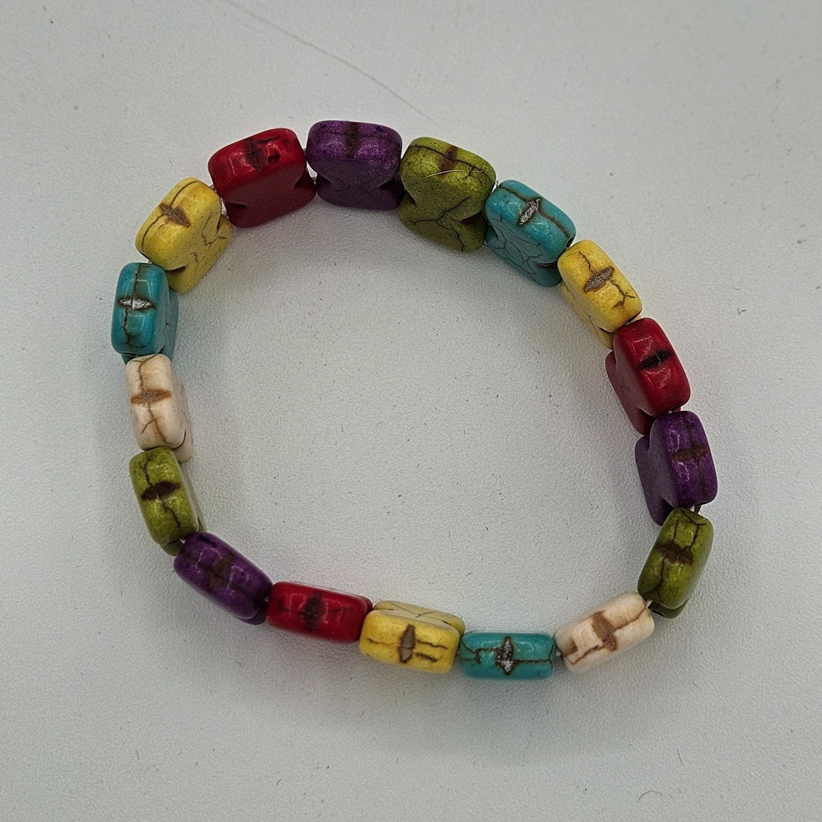 Rainbow Howlite Stretch Bracelet