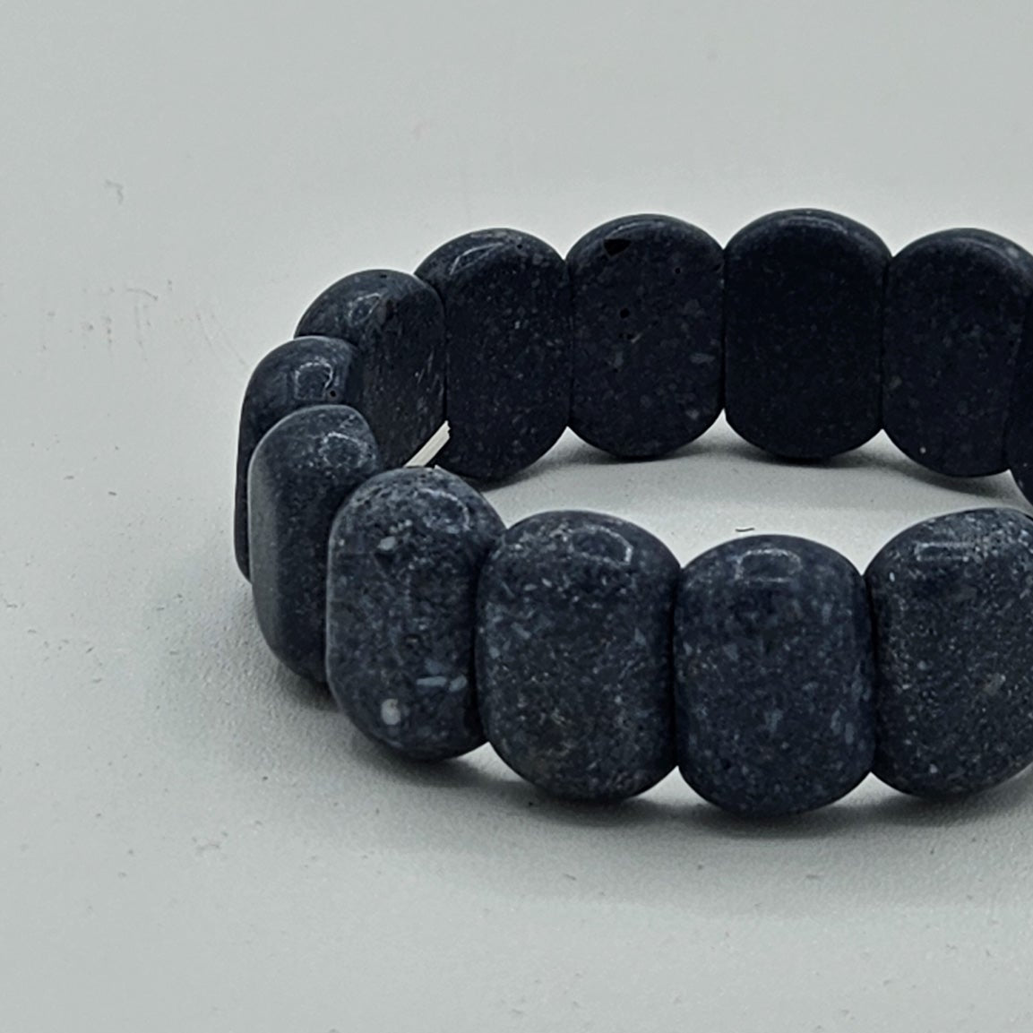 Blue Coral Beaded Stretch Bracelet
