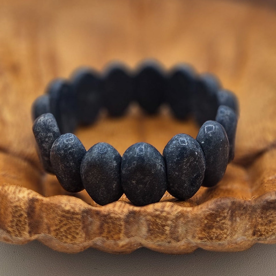 Blue Coral Beaded Stretch Bracelet