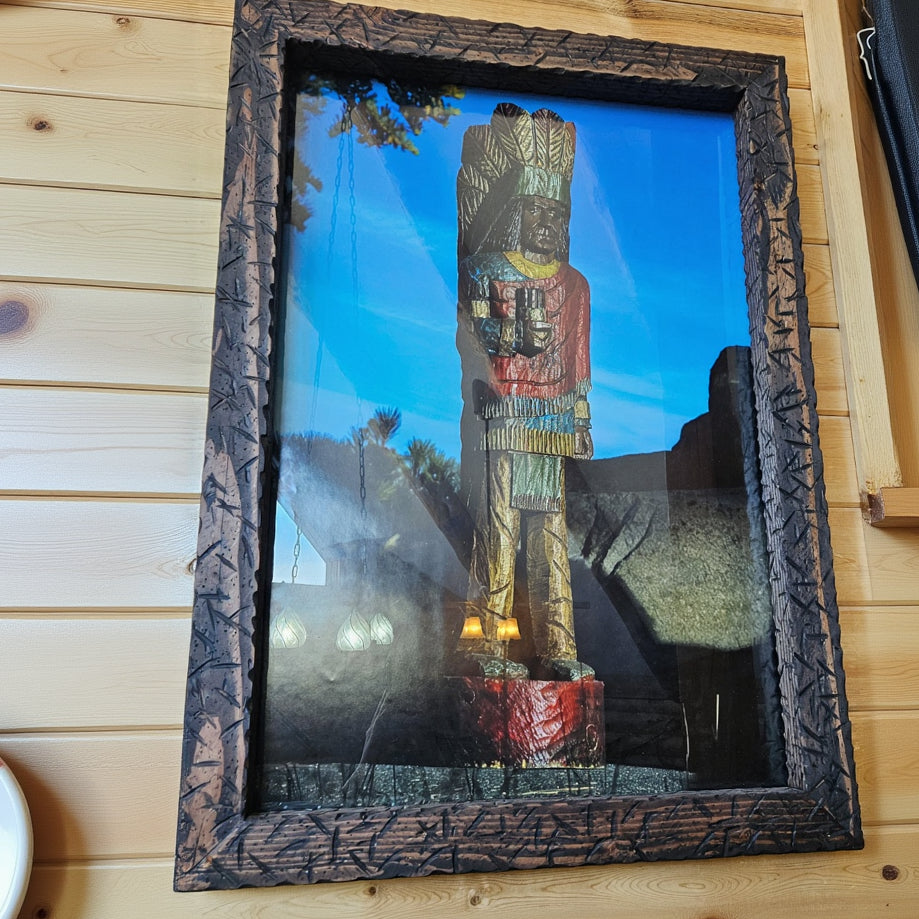 Aesthetic Wooden Indian Photo Print with Frame