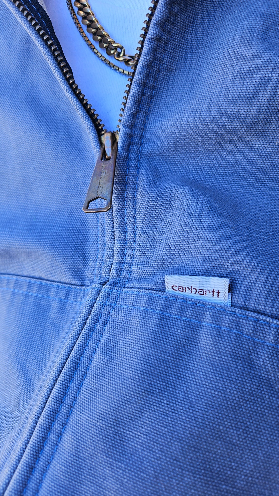 Rare Vintage Carhartt Jr106 Steel Blue Thermal-lined active jacket - Mint Condition