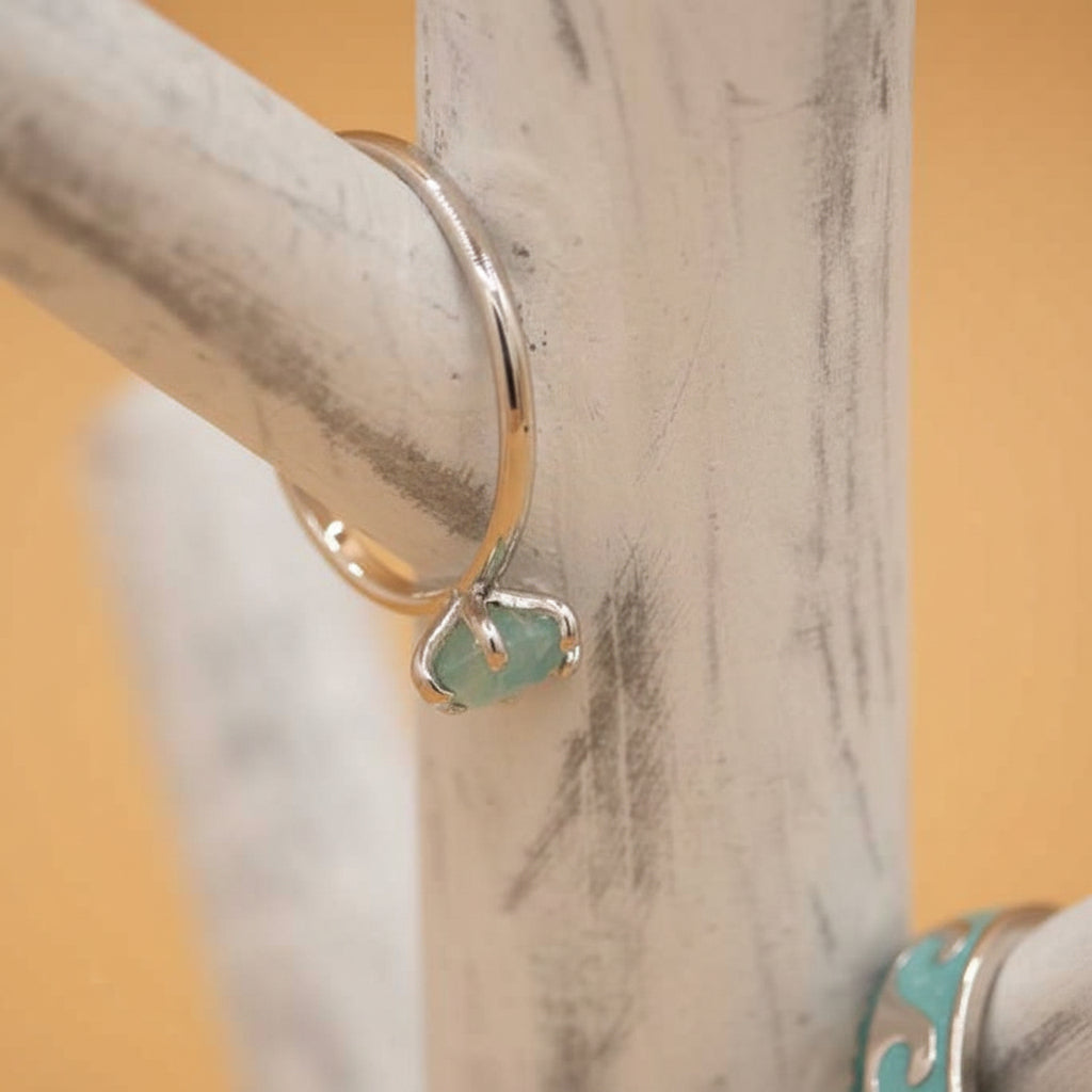 Pura Vida Blue Stone Ring Size 8