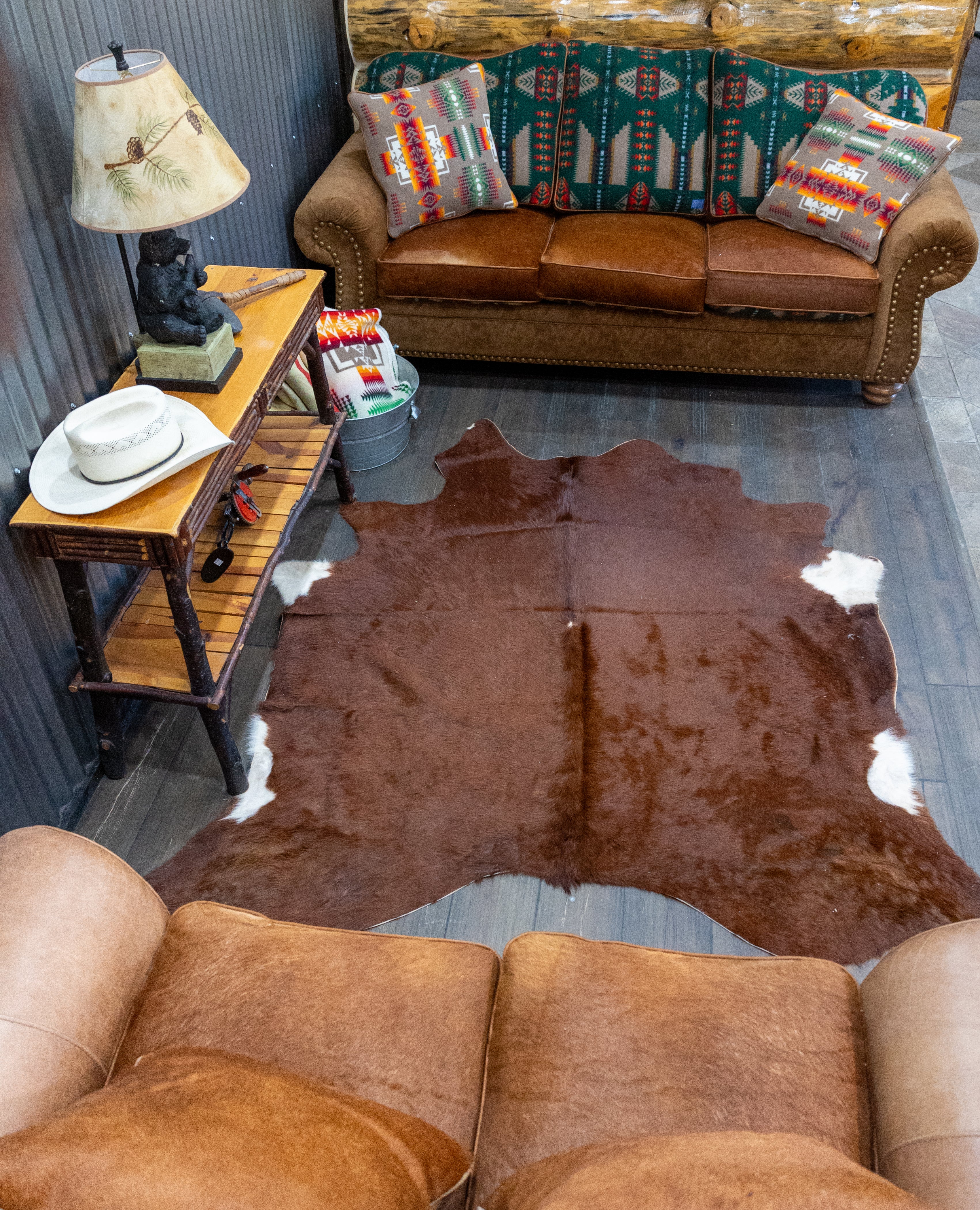 Natural Brown and White Cowhide Made in Brazil