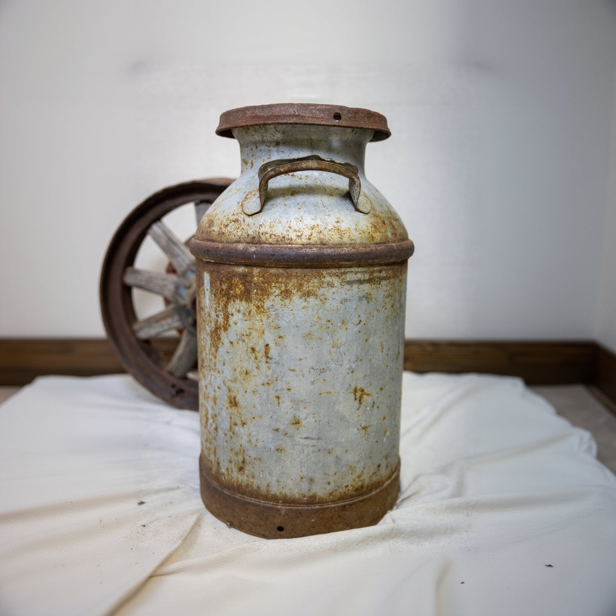 Rustic Metal 10 Gallon Milk Canister "Missoula Cry 60"