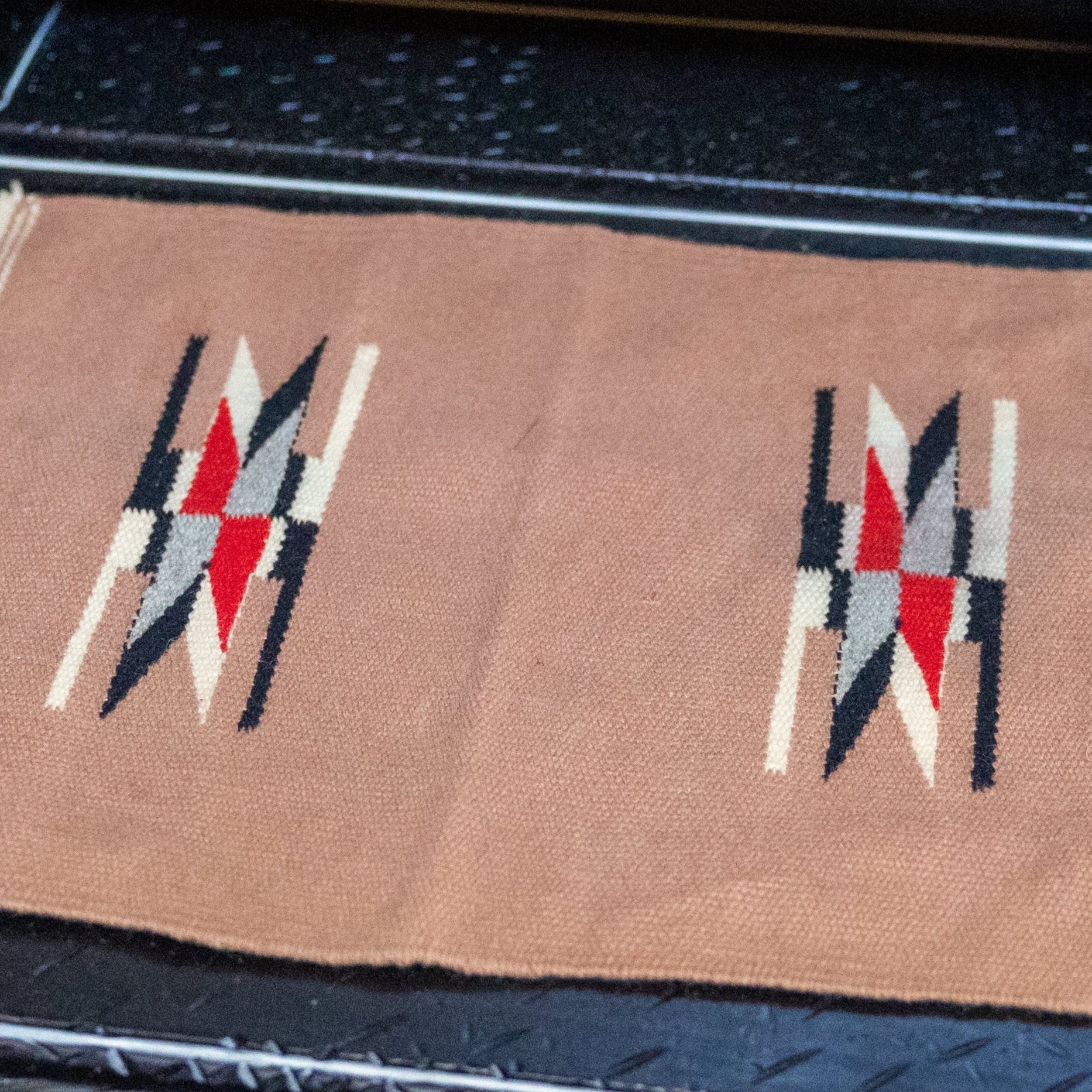 Native American Weaved Table Runner Sandy-Tan Colored