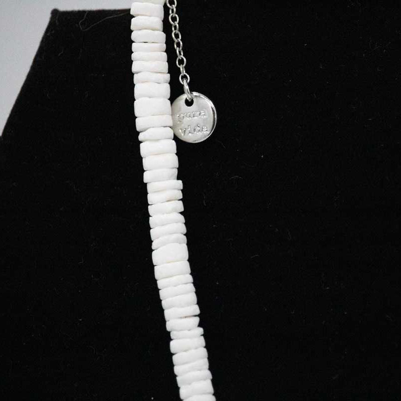 Pura Vida Puka Shell & Turquoise Chip Choker.