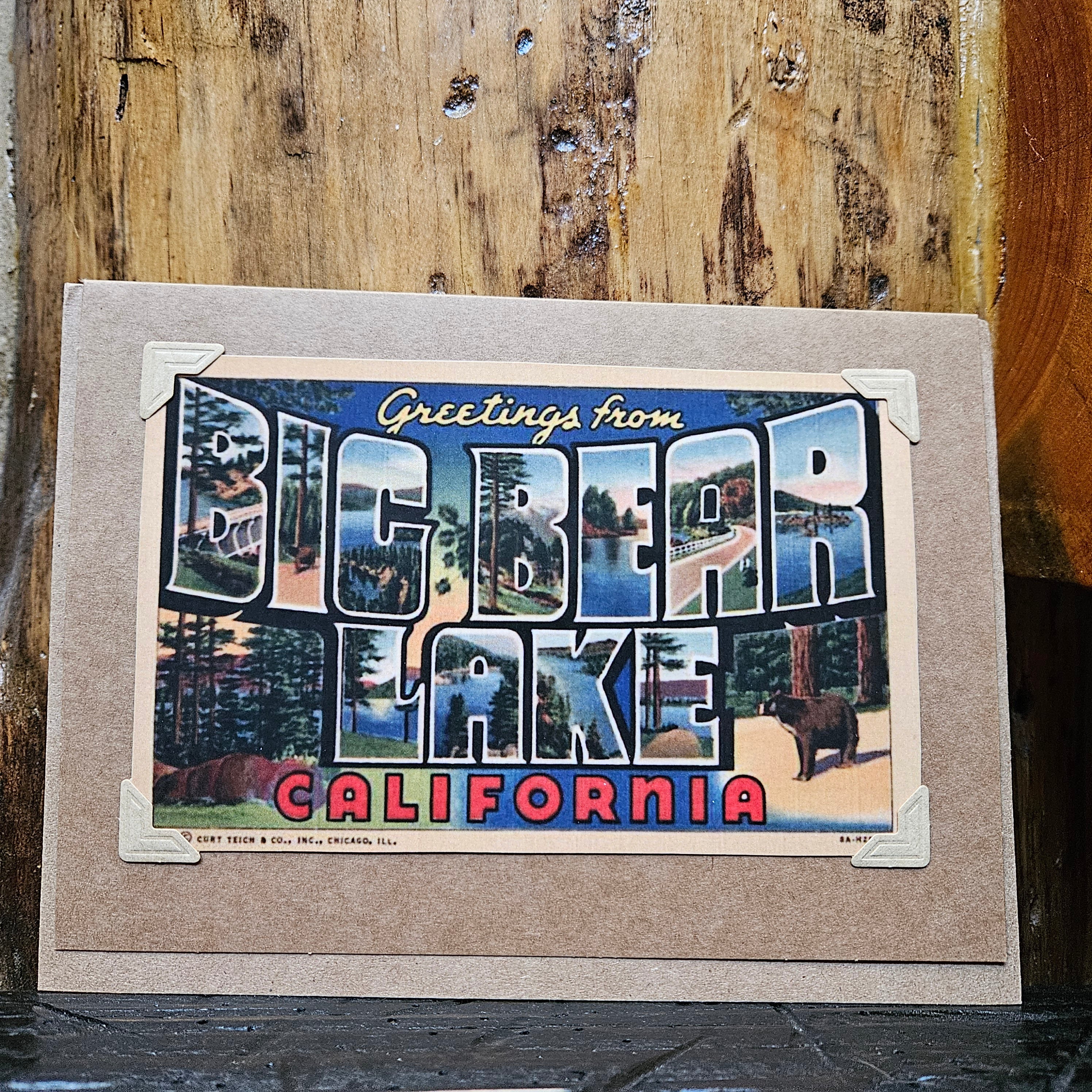 Beautifully Hand Crafted Custom Created Greeting Card Series by Diane Stegman "Greetings from Big Bear Lake, California"