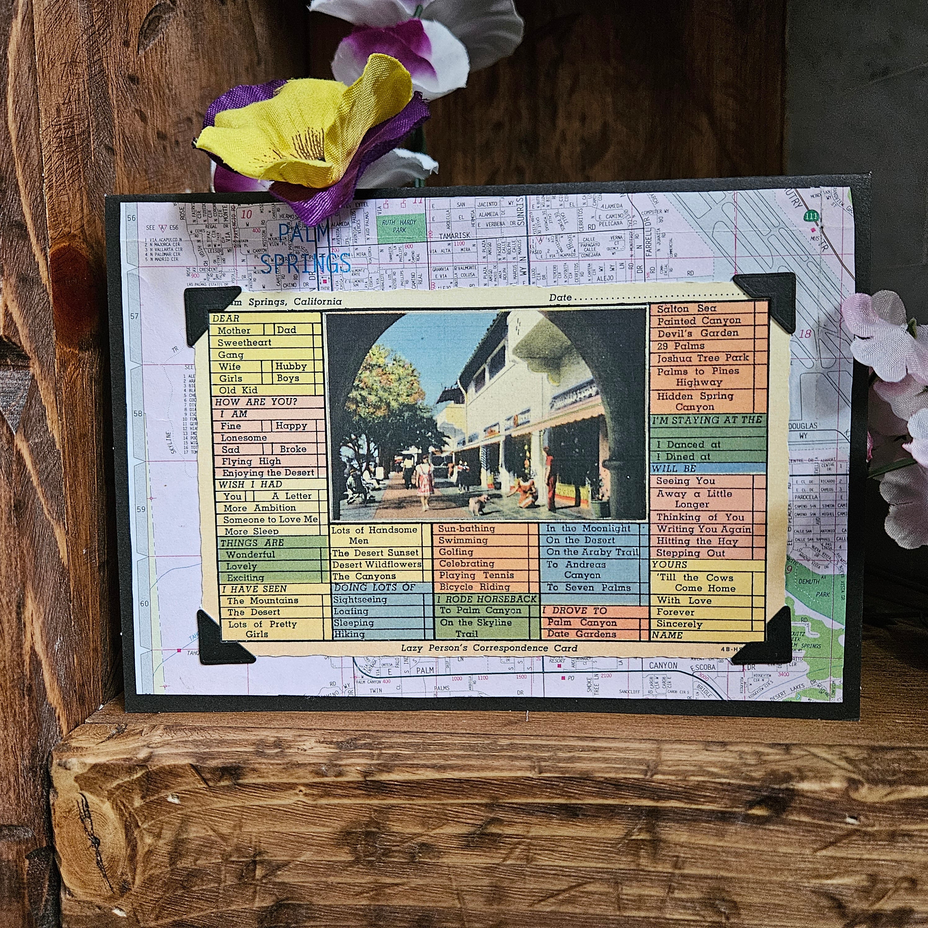 Beautifully Hand Crafted Custom Created Greeting Card Series by Diane Stegman "Lazy Person's Correspondence Card"