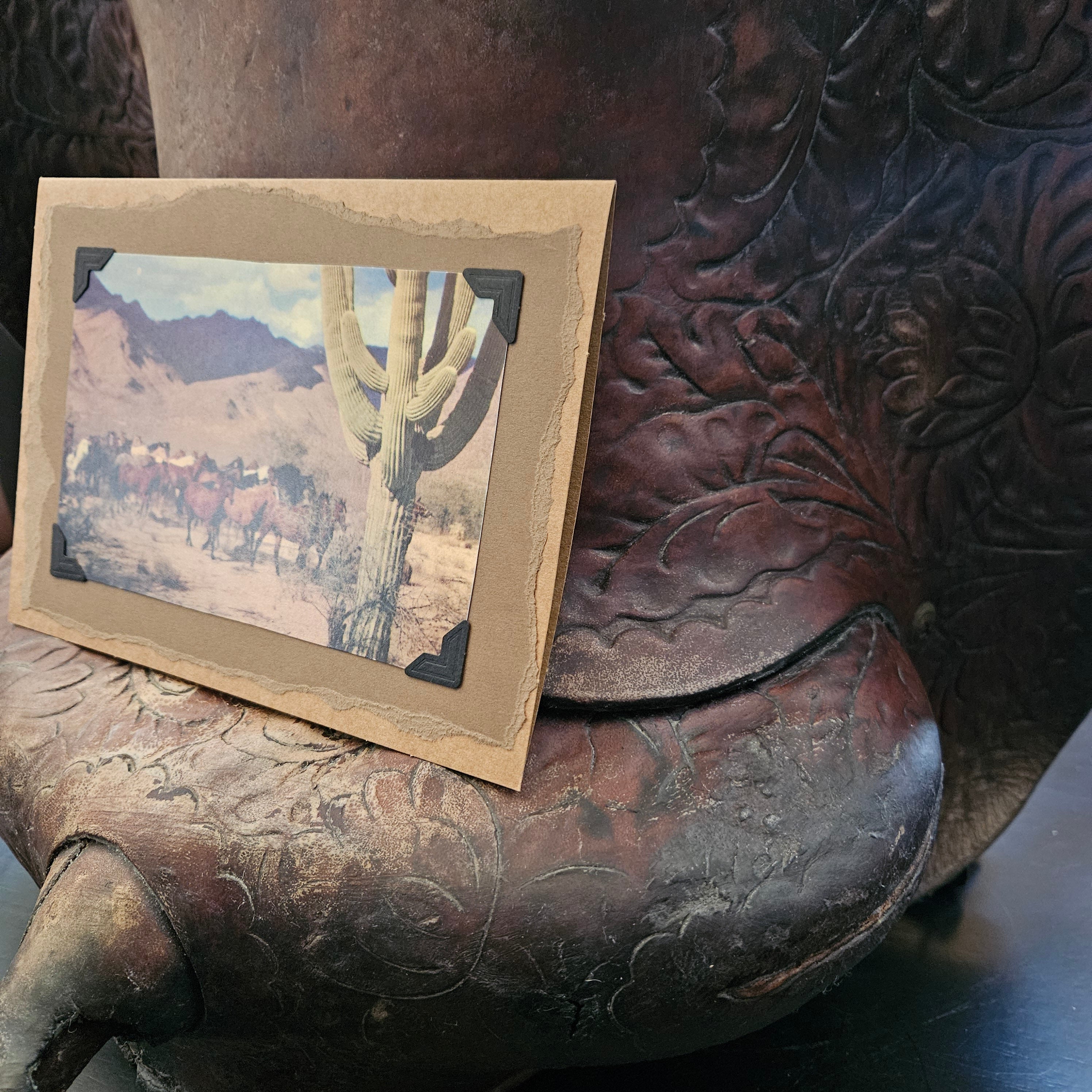 Beautifully Hand Crafted Custom Created Greeting Card Series by Diane Stegman "Herd of Horses"
