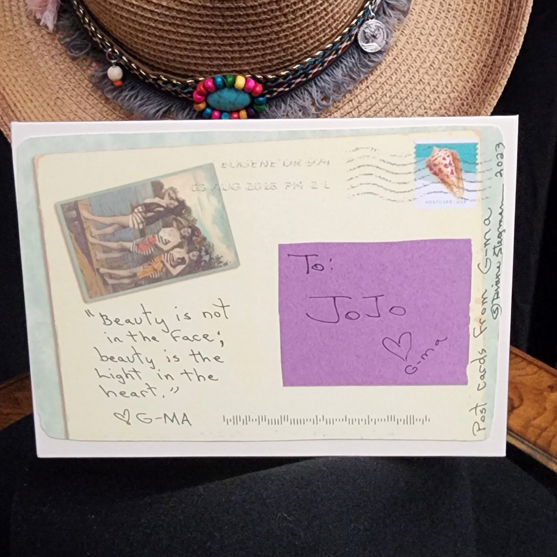 Beautifully Hand Crafted Custom Created Greeting Card Series by Diane Stegman "Vintage Female Swimsuits"