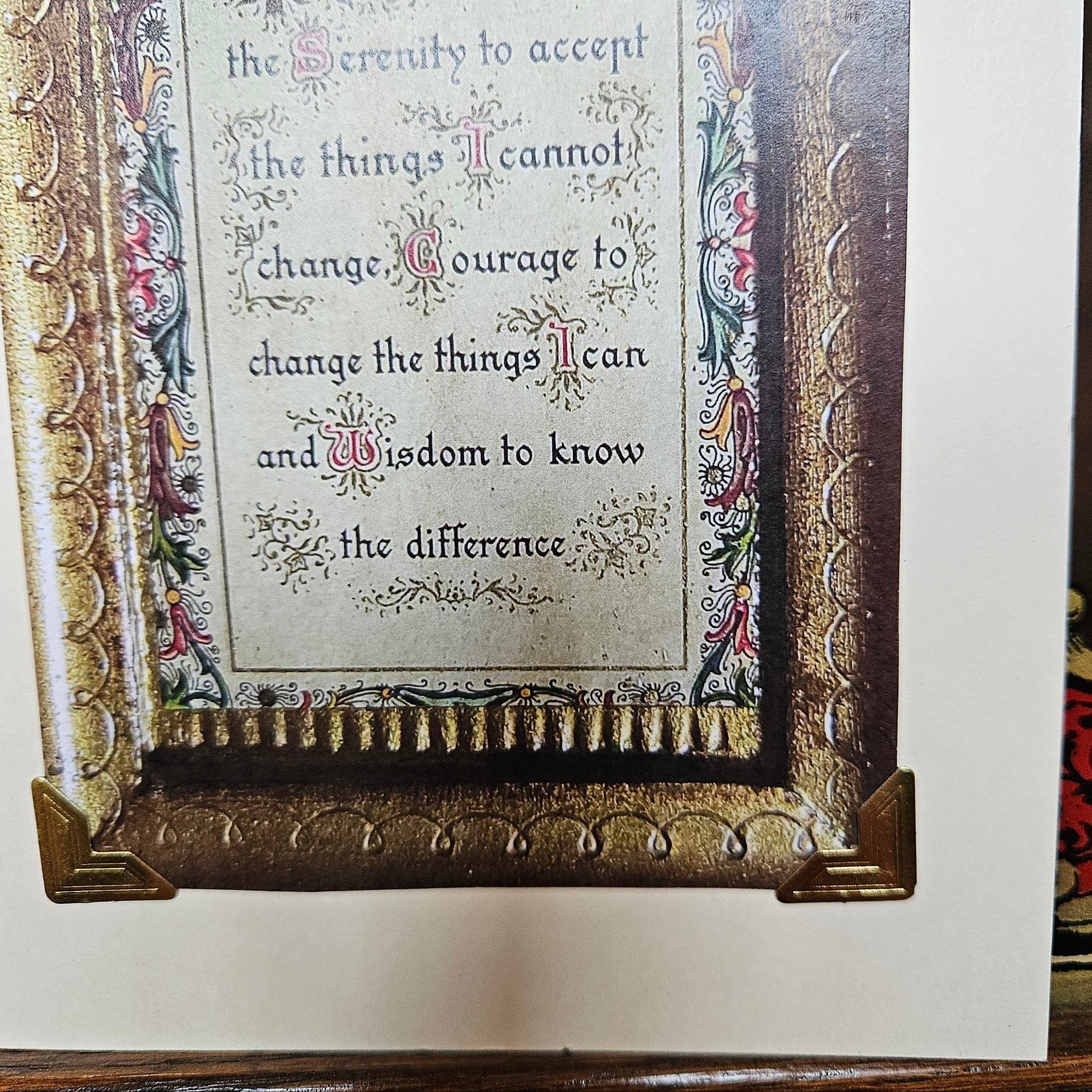 Beautifully Hand Crafted Custom Created Greeting Card Series by Diane Stegman "Serenity Prayer"