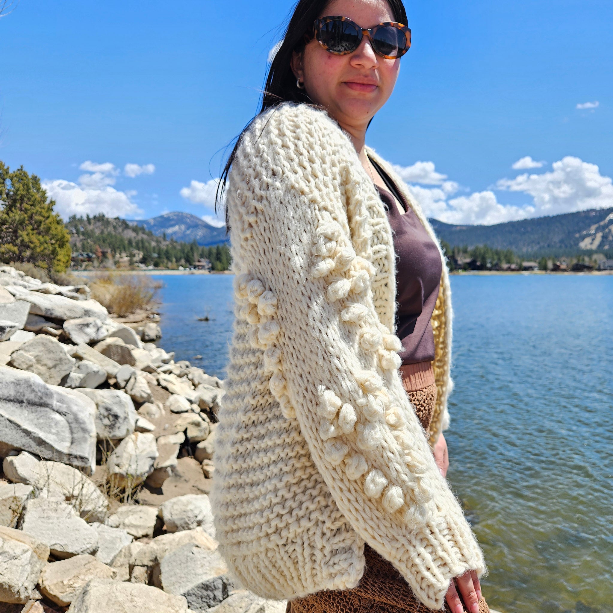 Handmade Wishlist Women's Knitted Cardigan Sweater
