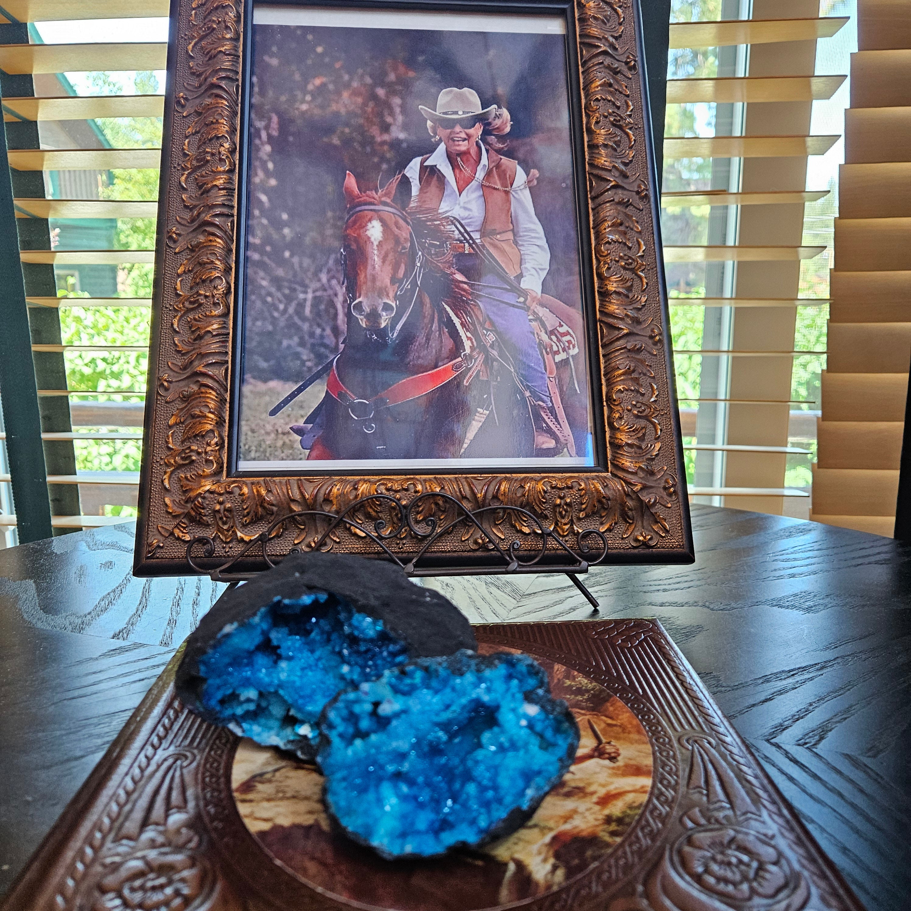Blue Quartz Geode Crystal