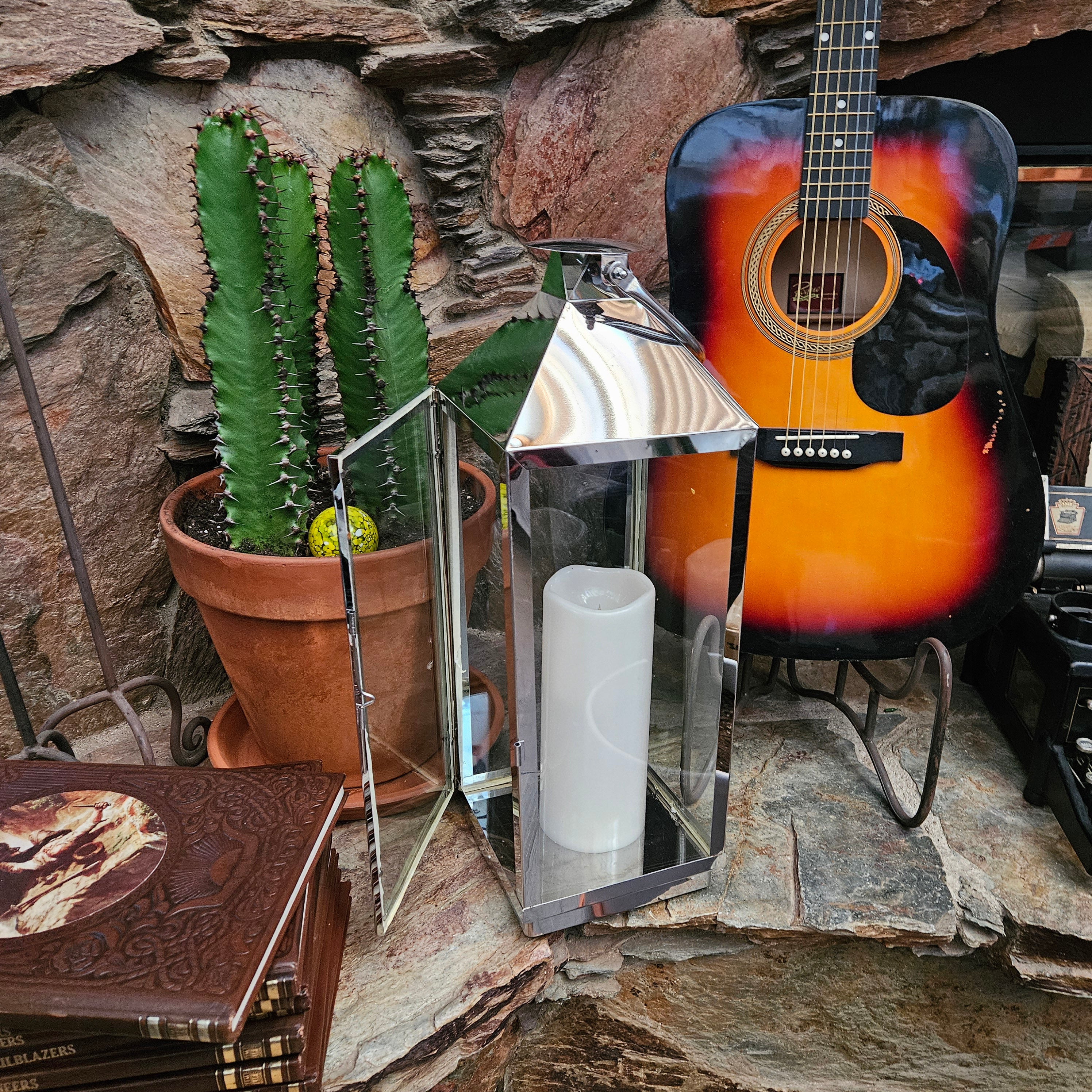 Chrome Hurricane Lantern