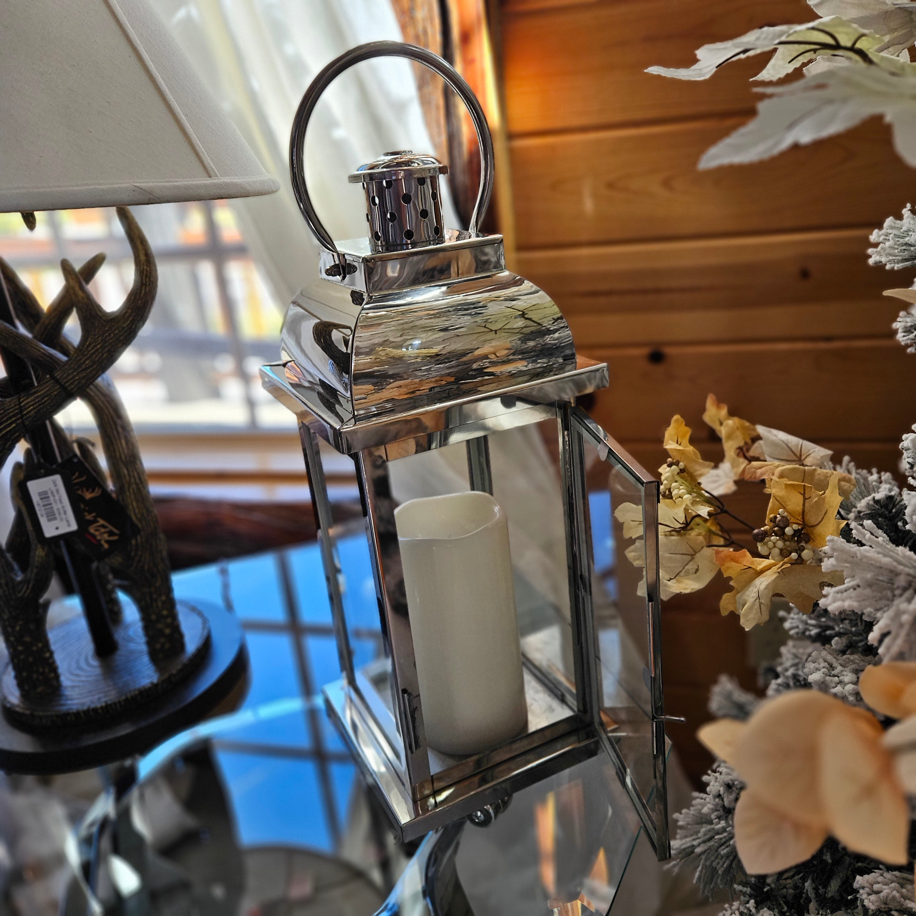 Chrome Hurricane Lantern