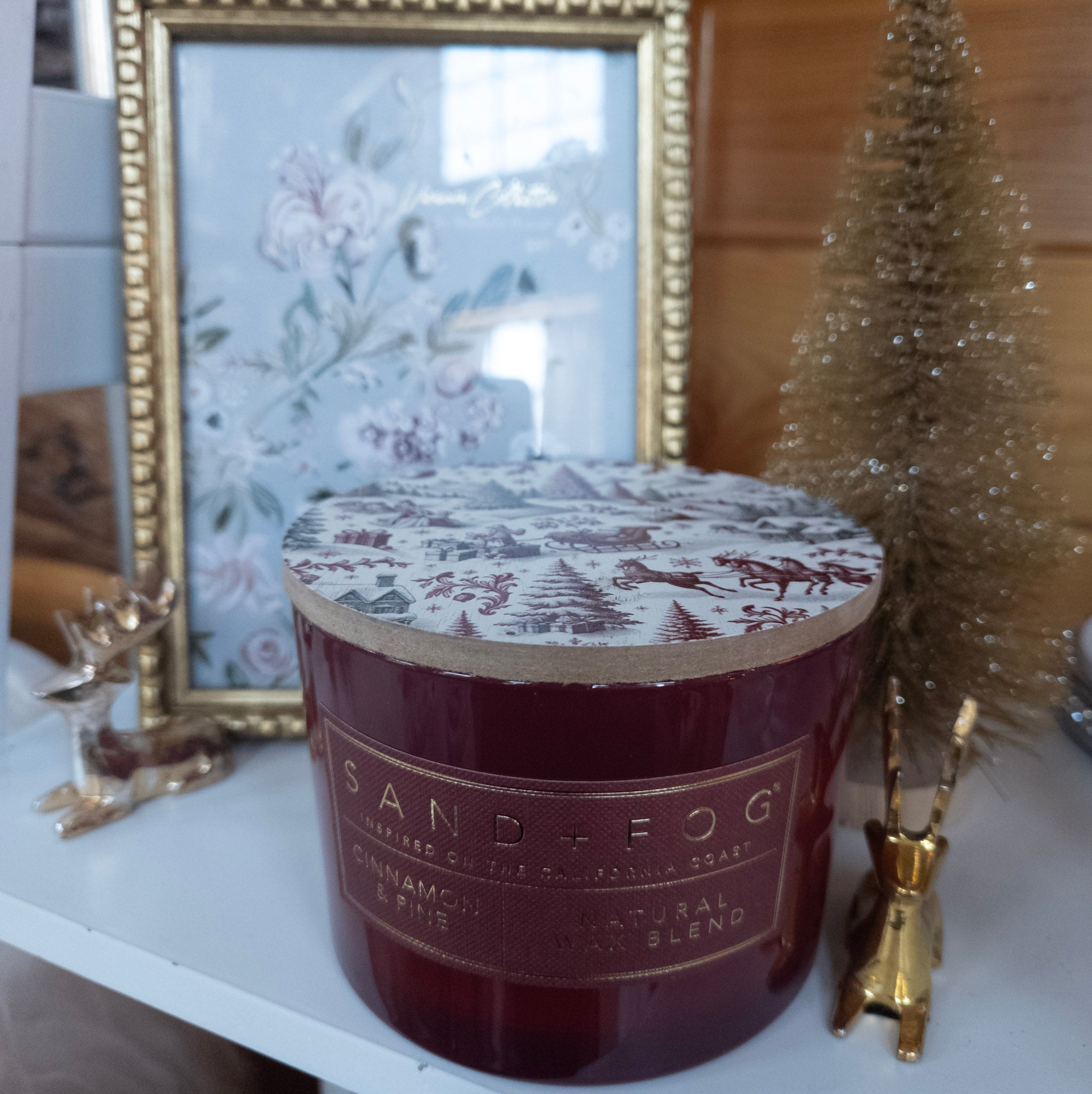 SAND + FOG Cinnamon & Pine scented candle