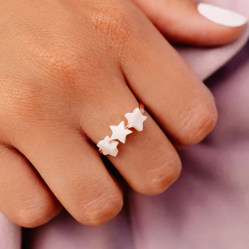 Pura Vida Three Star Ring Size 6