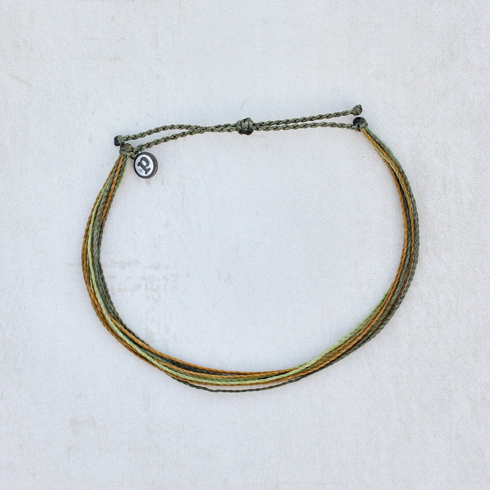 Pura Vida Men's Olive Jute Cord Anklet