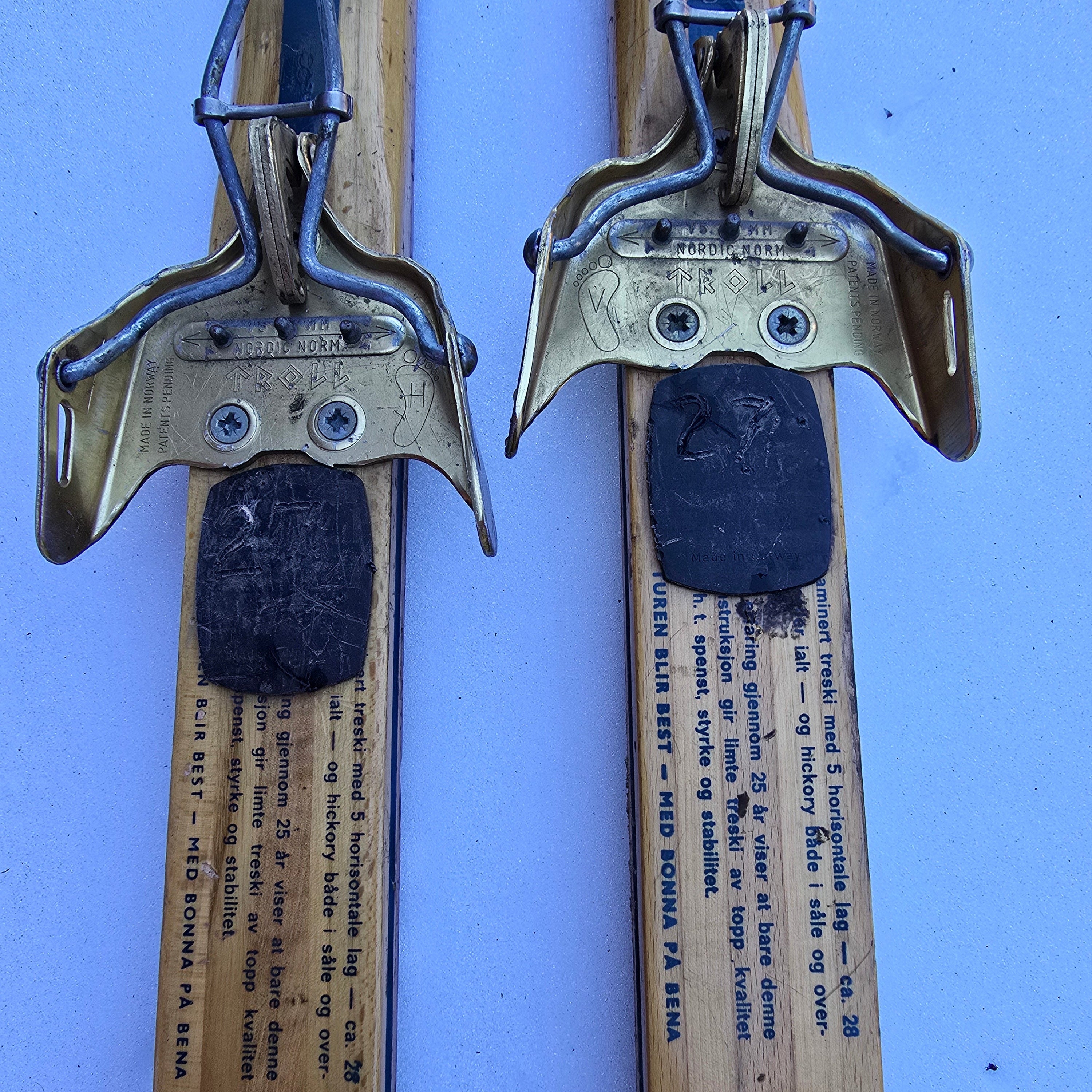 Vintage Bonna 1800 Wood Cross-Country Skis - from NORWAY!