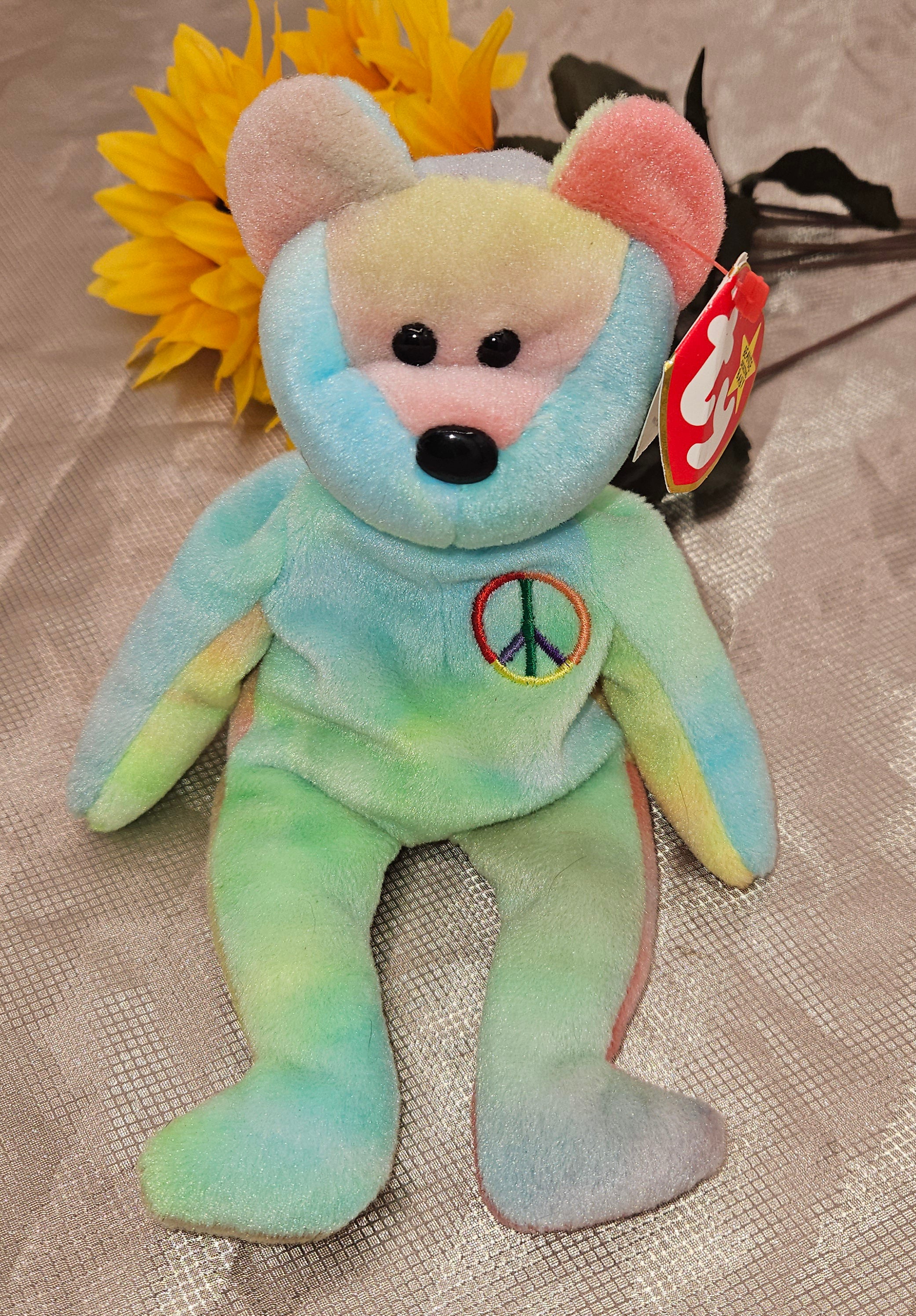 Ty Beanie Babies "Peace the Ty-Dye Bear"
