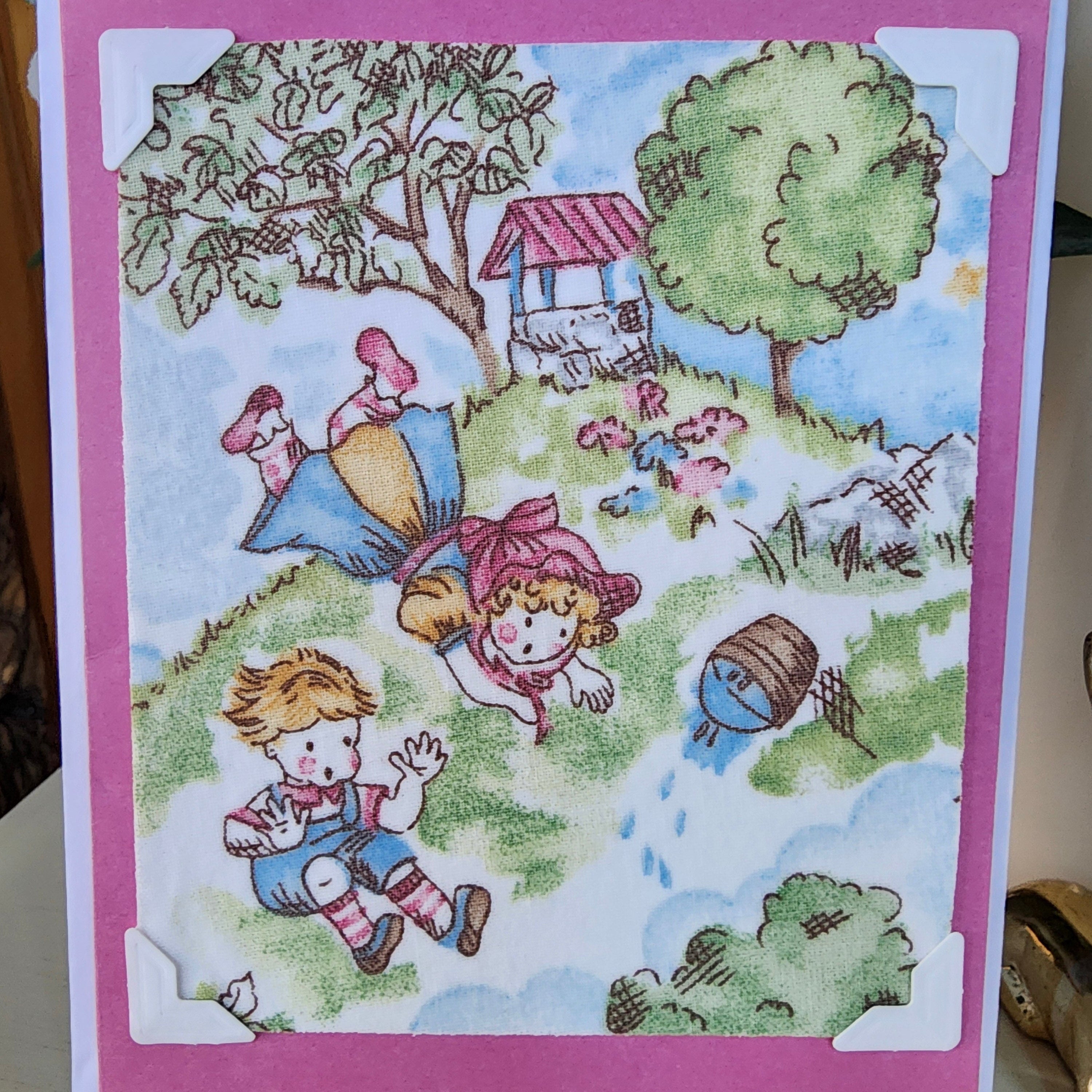 Beautifully Hand Crafted Custom Created Greeting Card Series by Diane Stegman "Jack and Jill"